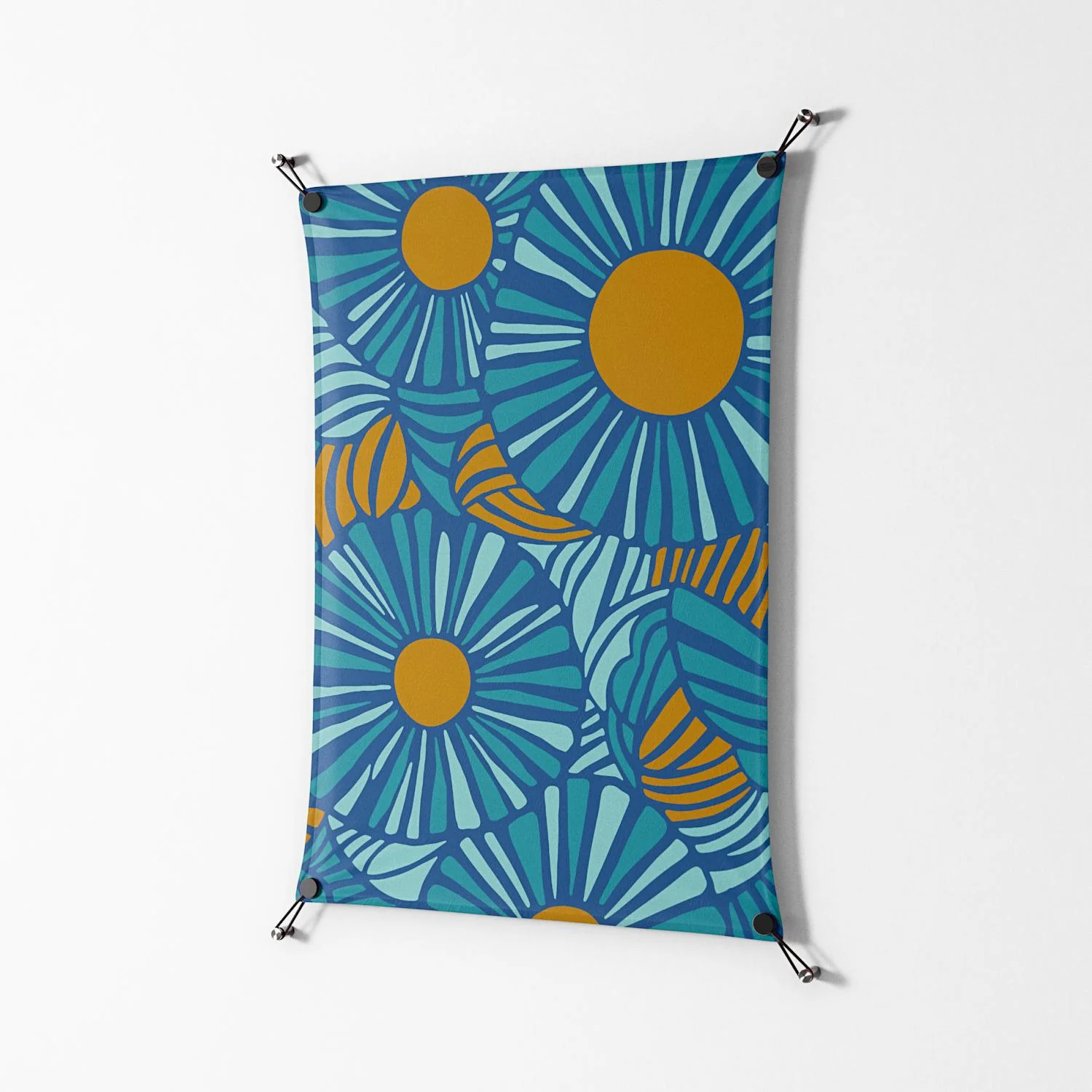 Bellis Bounty Blue - Work On Wall - Amy Suther - Black - 70 x 100 cm - Image 2