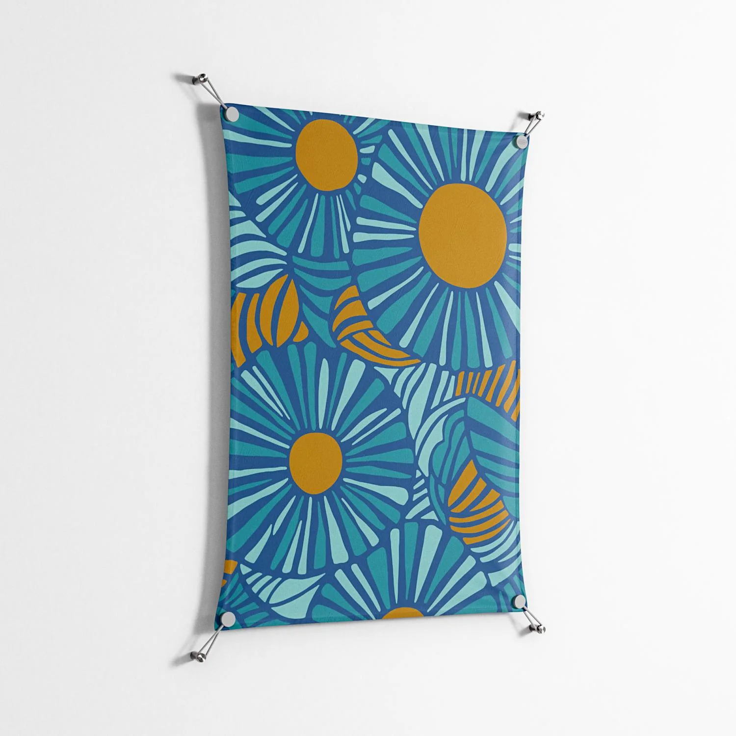Bellis Bounty Blue - Work On Wall - Amy Suther - Silver - 70 x 100 cm - Image 2