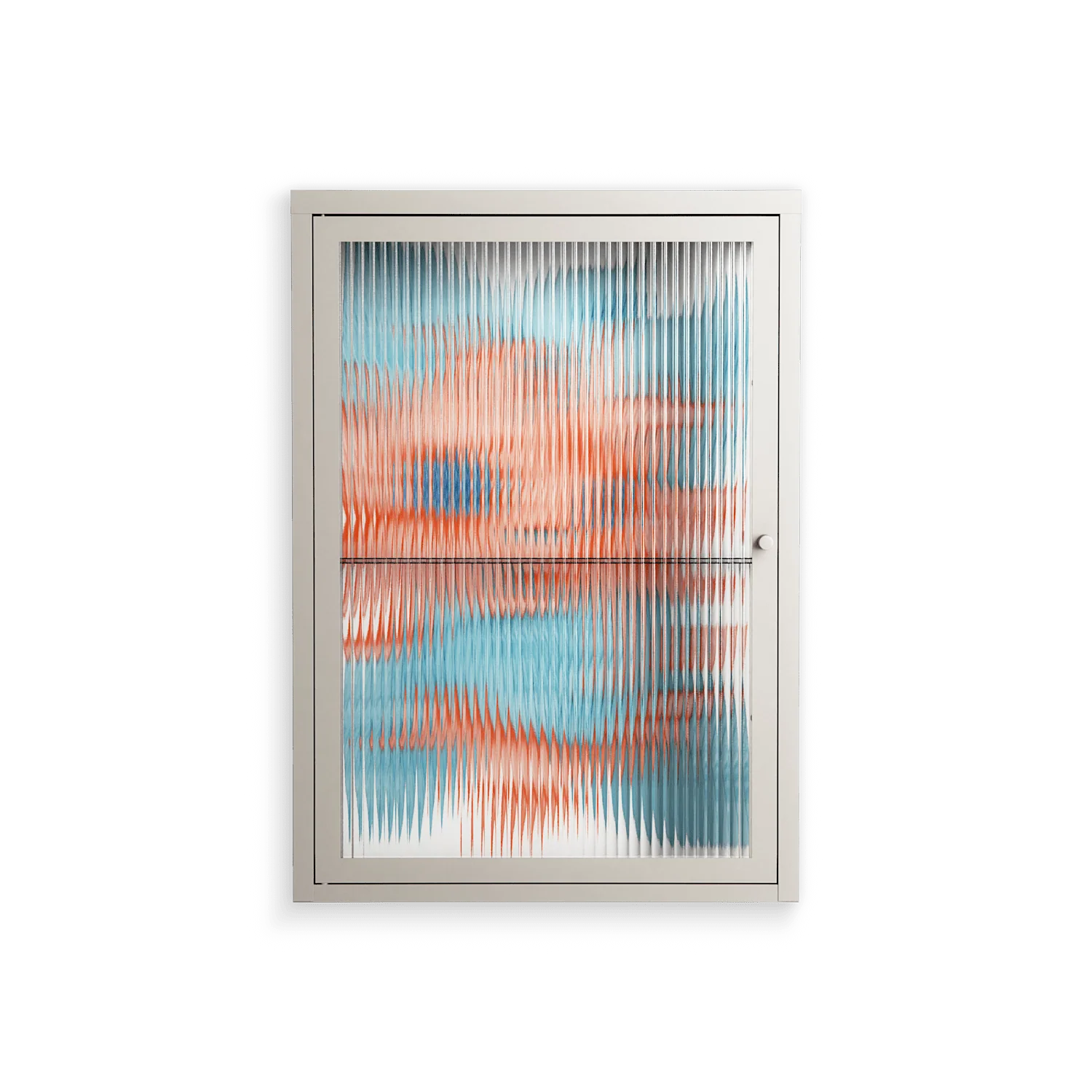Big Orange Blooms 2 - Wall Cabinet - Katie O’Shea - Pebble - Reeded glass