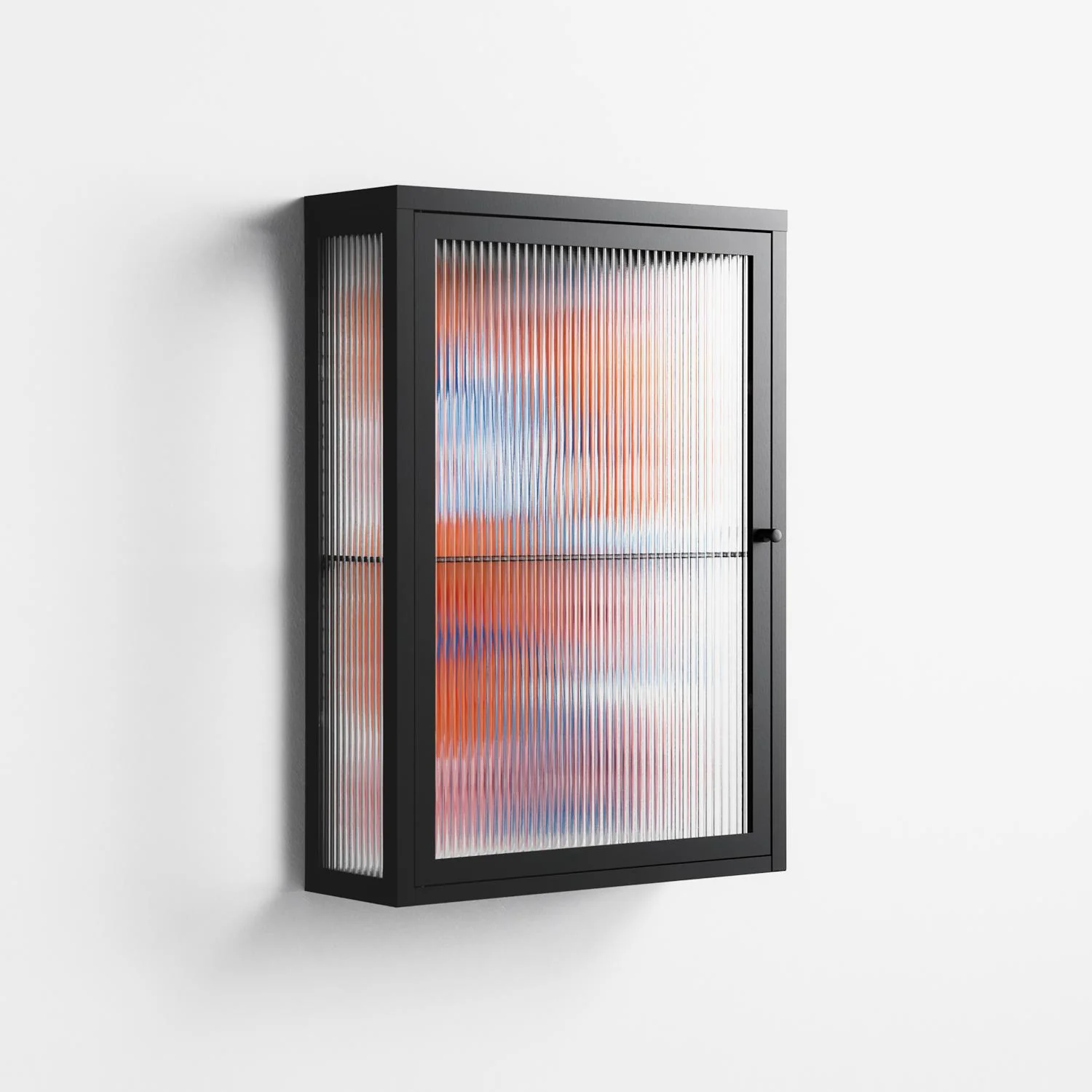 Big Orange Blooms - Wall Cabinet - Katie O’Shea - Antracite - Reeded glass - Image 4