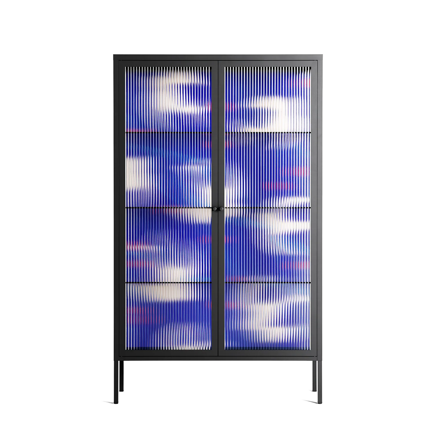 Birds A - Cabinet - Heather Zhou - Antracite - Reeded glass