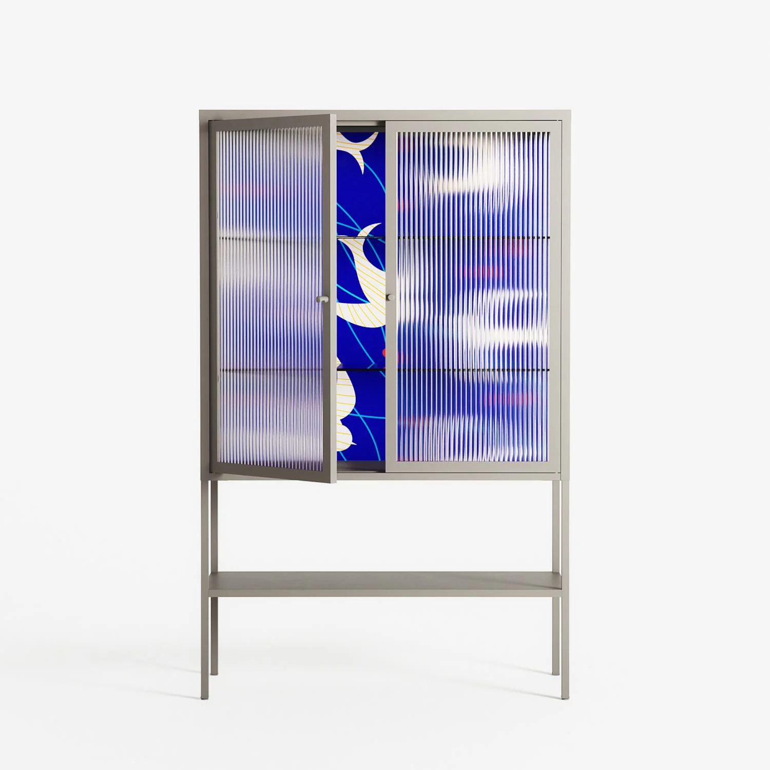 Birds A - Loft Cabinet - Heather Zhou - Pebble - Reeded glass - Image 2