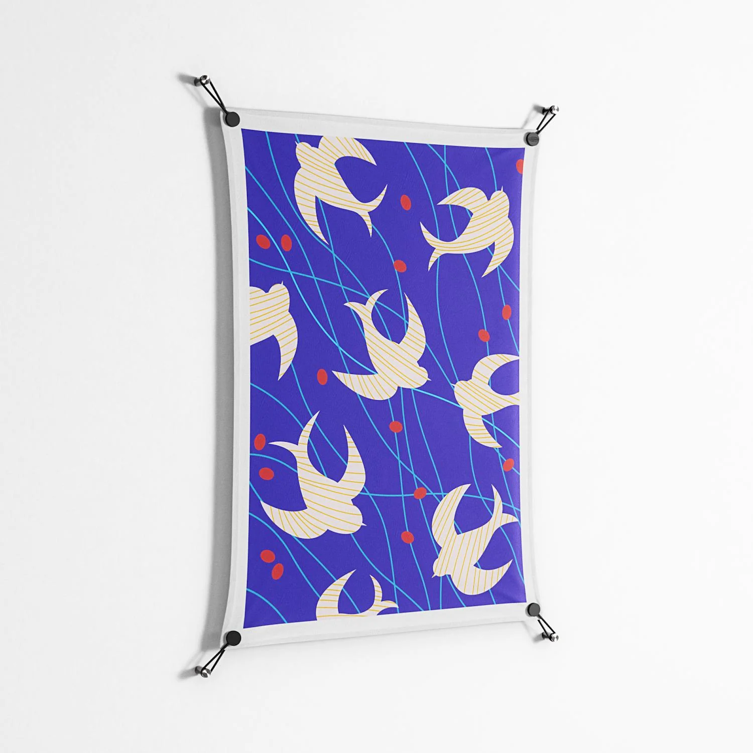 Birds A - Work On Wall - Heather Zhou - Black - 70 x 100 cm - Image 2