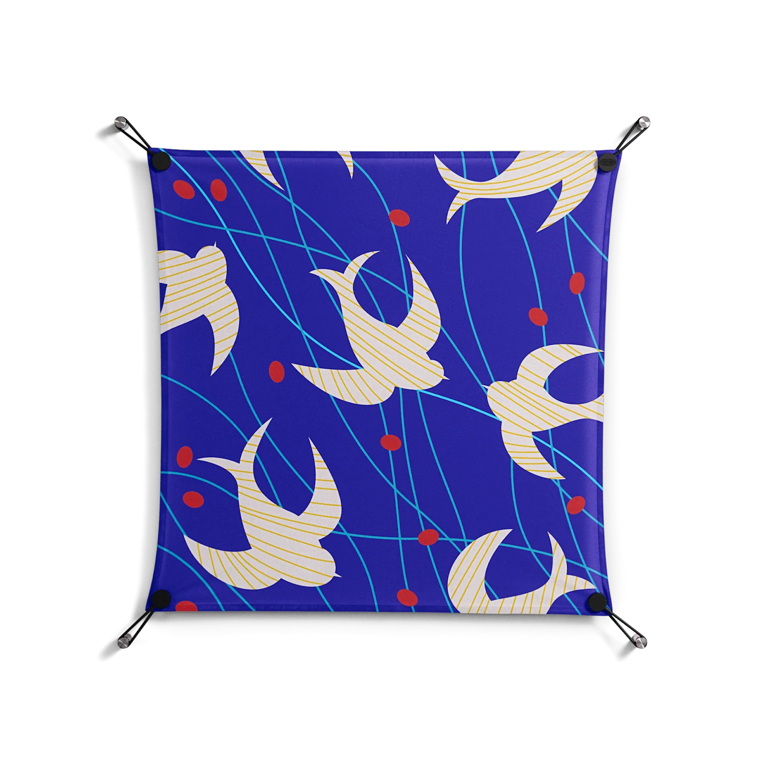 Birds A - Work On Wall - Heather Zhou - Black - 70 x 70 cm