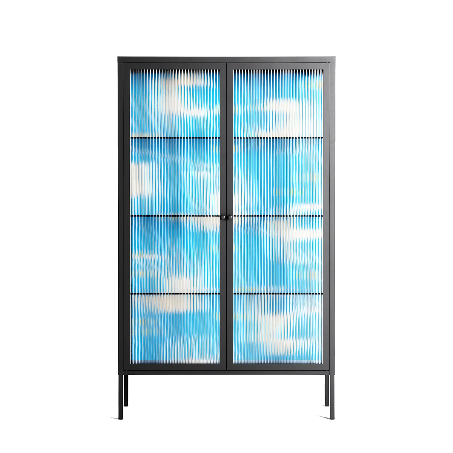 Birds B - Cabinet - Heather Zhou - Antracite - Reeded glass