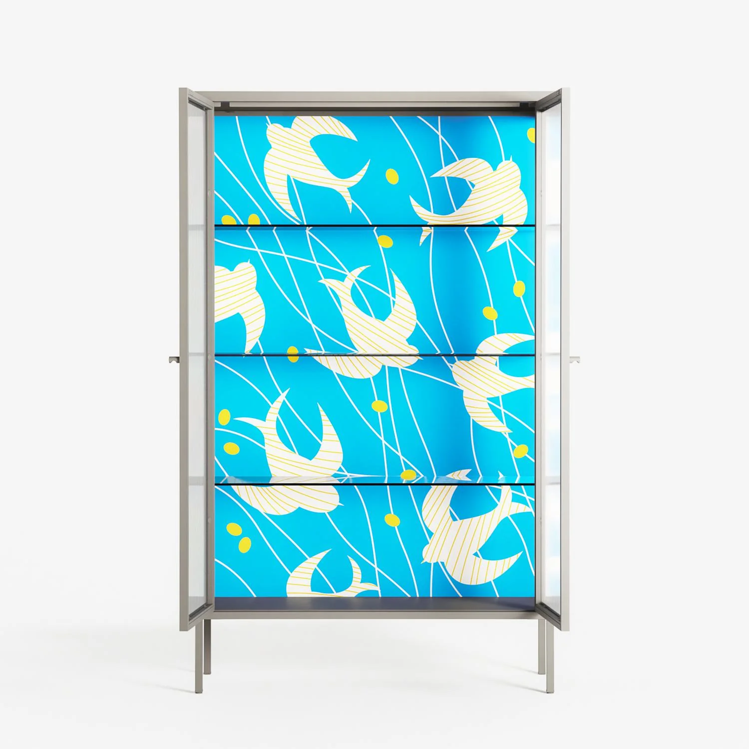 Birds B - Cabinet - Heather Zhou - Pebble - Reeded glass - Image 3