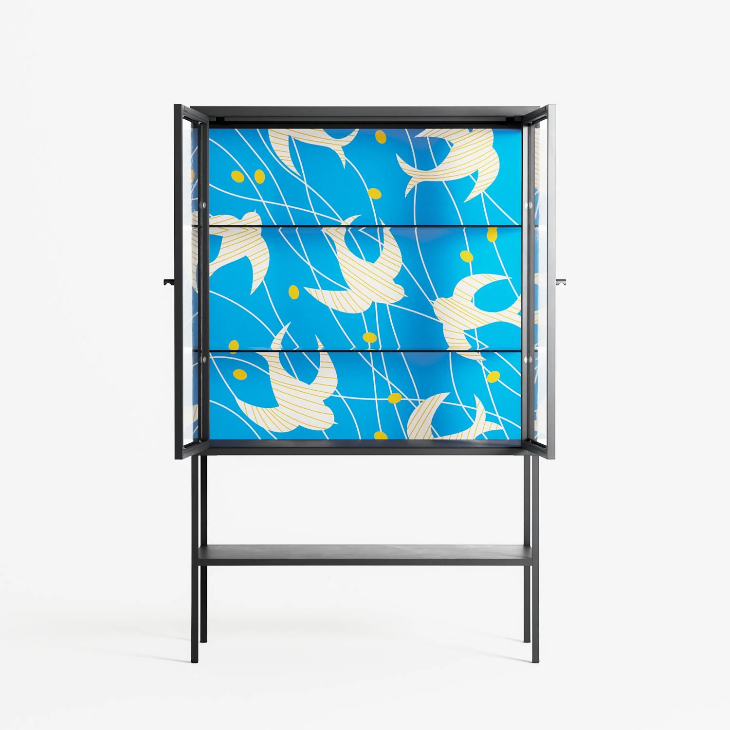 Birds B - Loft Cabinet - Heather Zhou - Antracite - Clear glass - Image 3