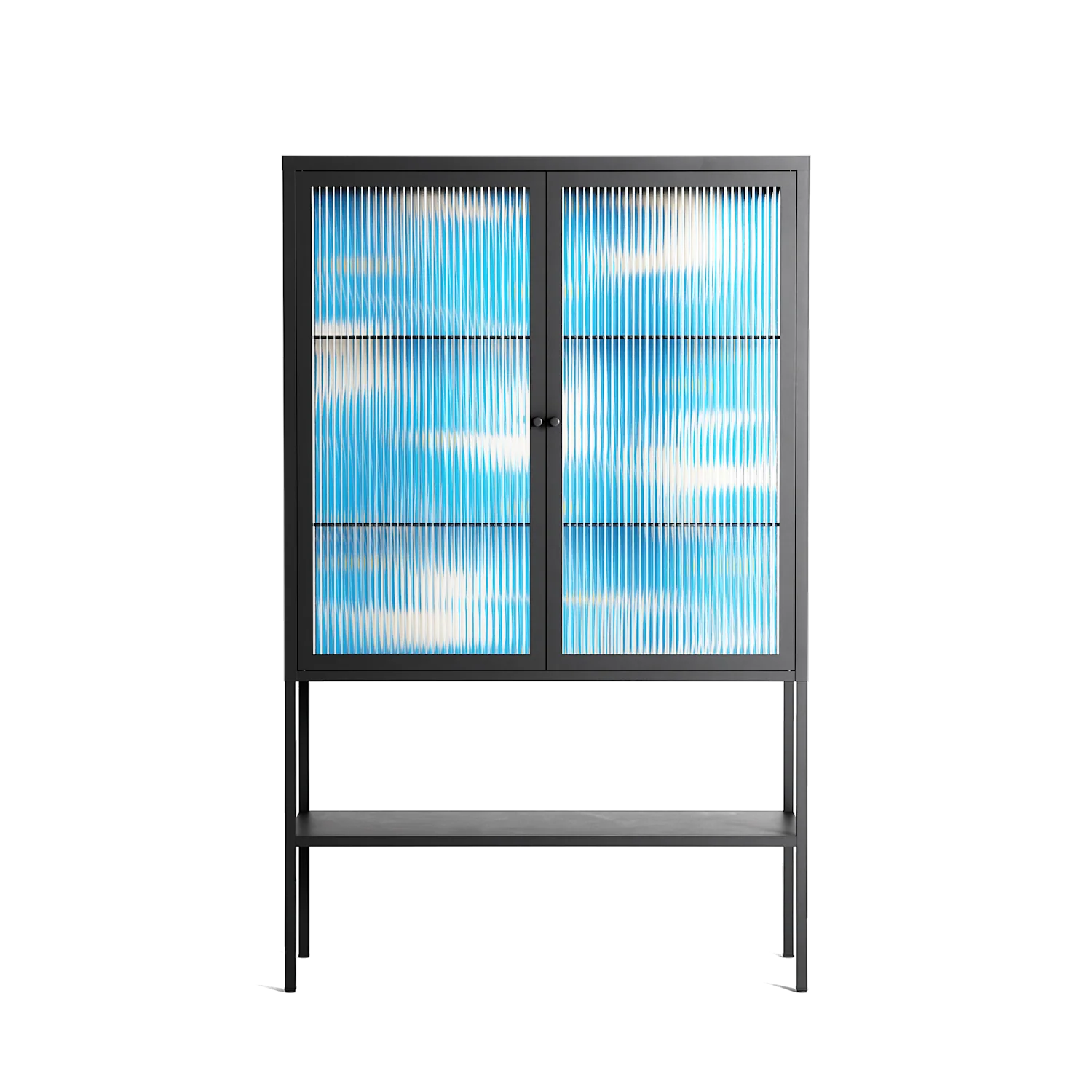 Birds B - Loft Cabinet - Heather Zhou - Antracite - Reeded glass