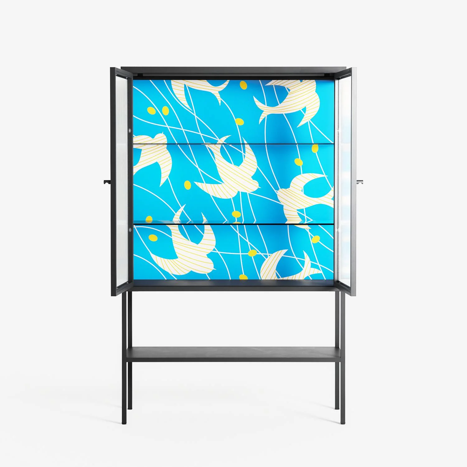 Birds B - Loft Cabinet - Heather Zhou - Antracite - Reeded glass - Image 3