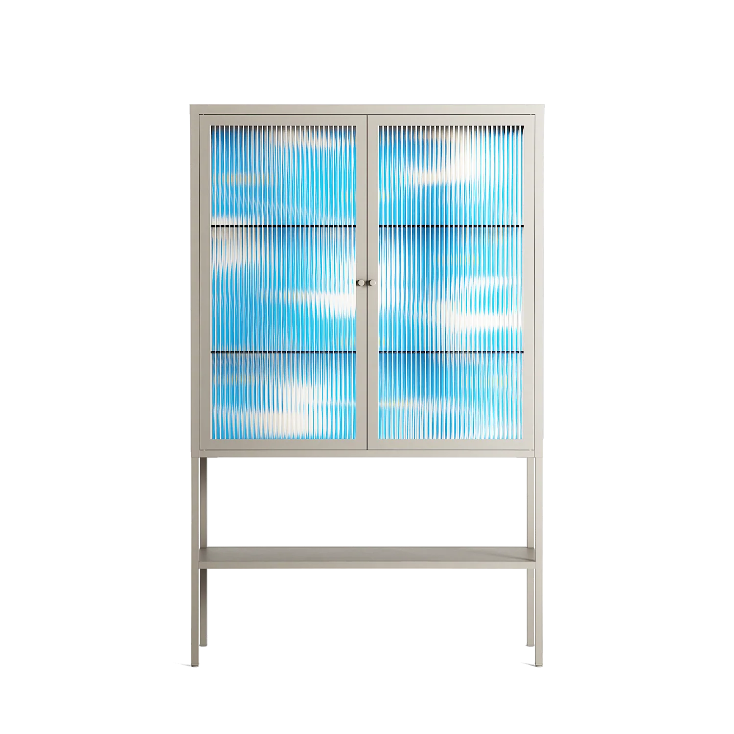 Birds B - Loft Cabinet - Heather Zhou - Pebble - Reeded glass
