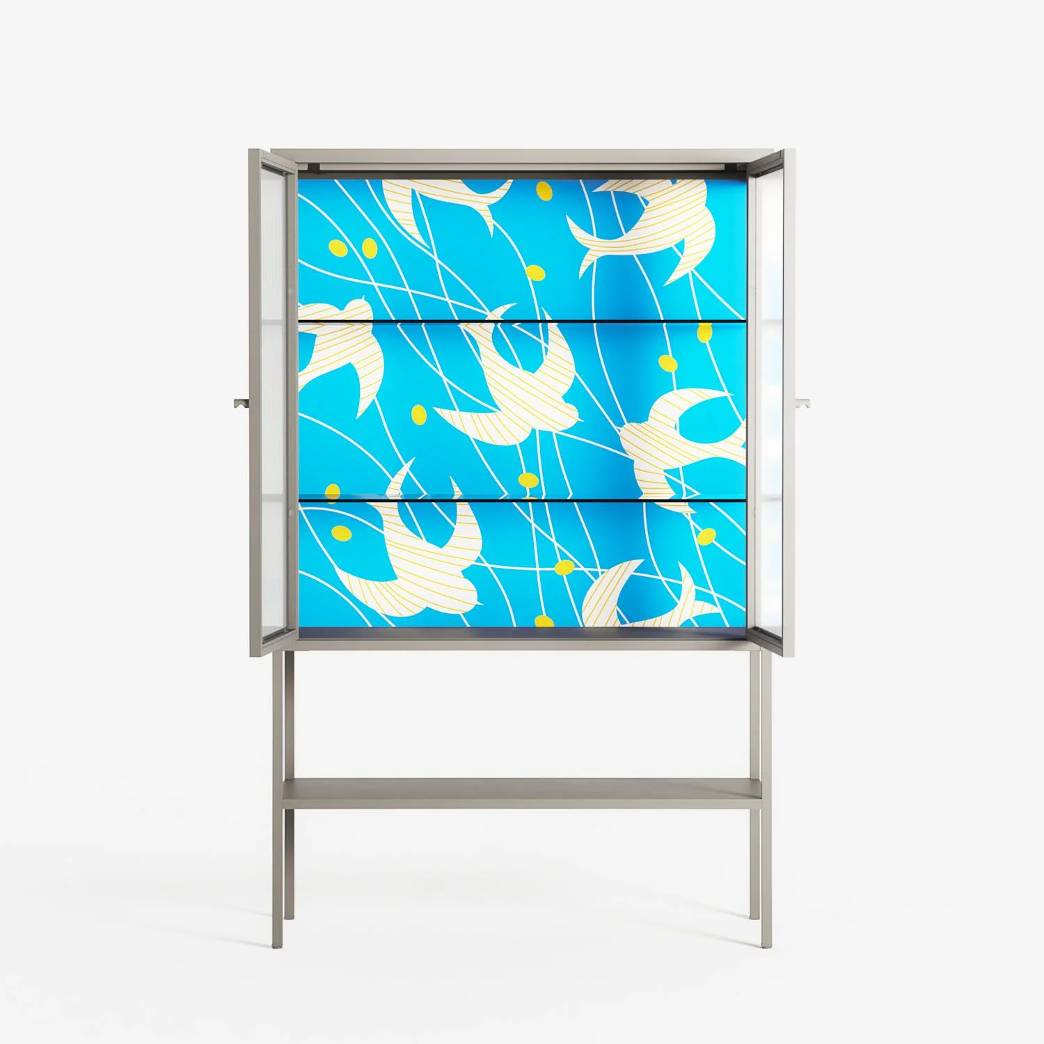 Birds B - Loft Cabinet - Heather Zhou - Pebble - Reeded glass - Image 3
