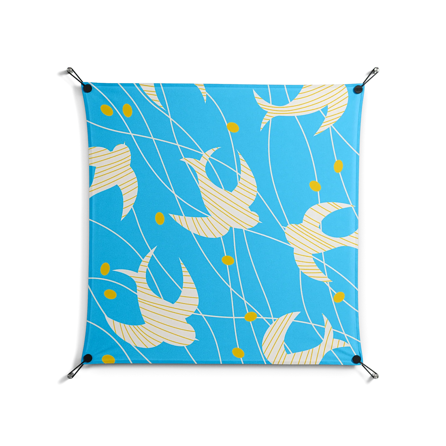 Birds B - Work On Wall - Heather Zhou - Black - 90 x 90 cm