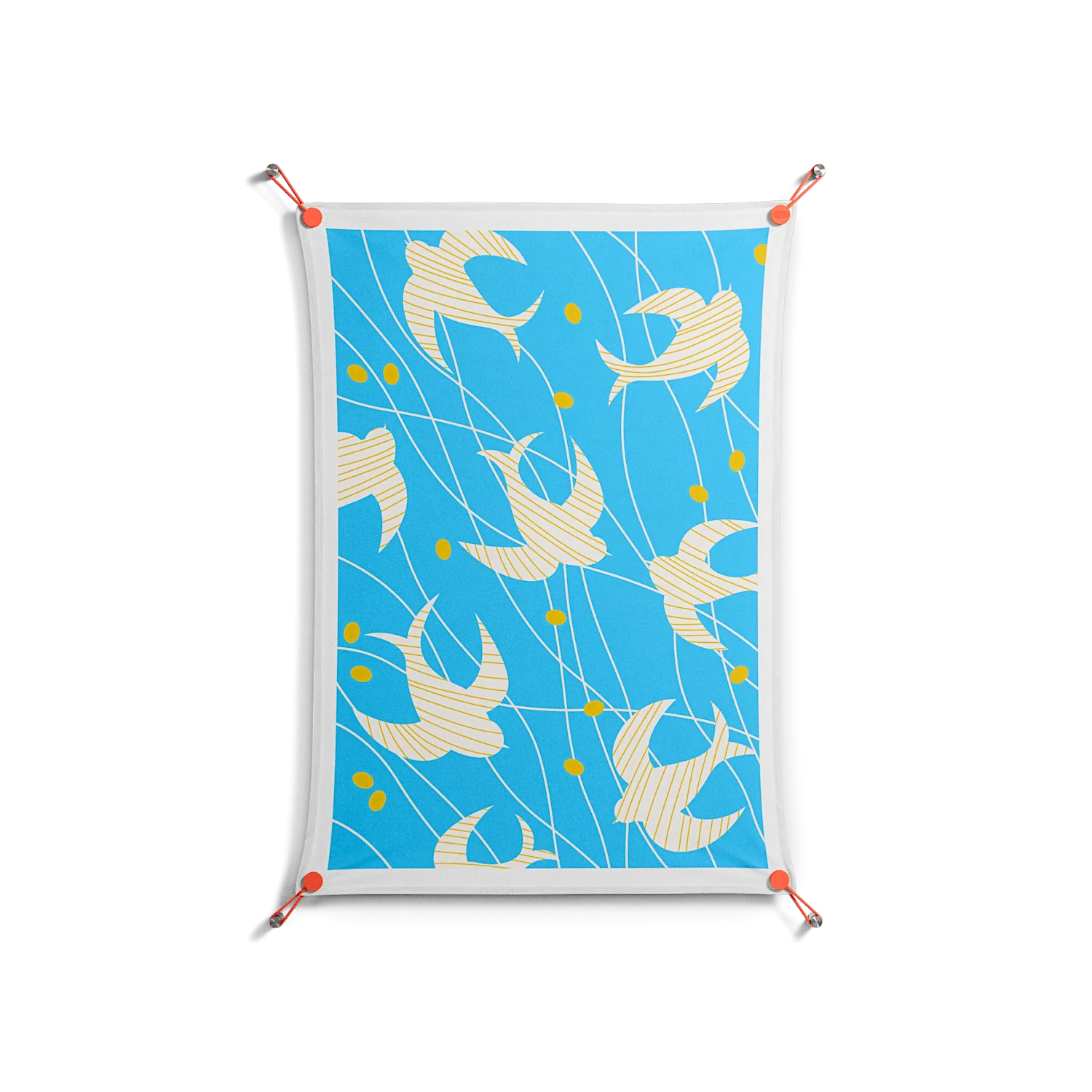 Birds B - Work On Wall - Heather Zhou - Orange - 70 x 100 cm