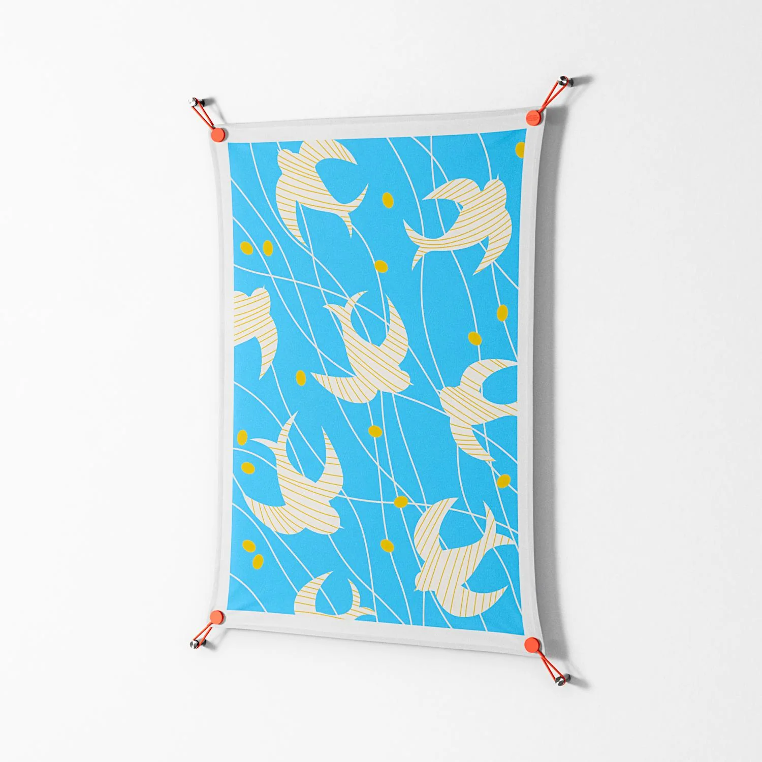 Birds B - Work On Wall - Heather Zhou - Orange - 70 x 100 cm - Image 2