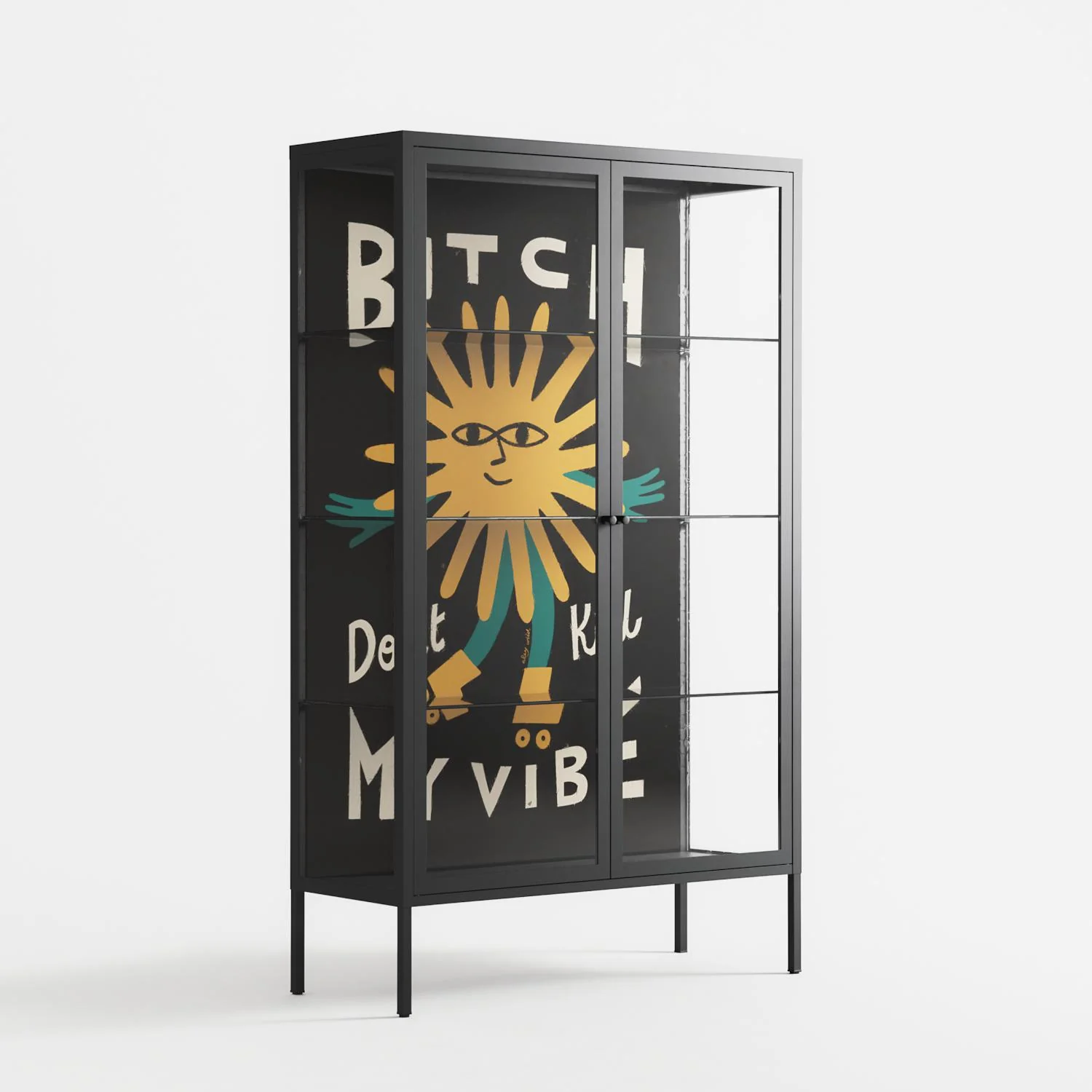Bitch Don't Kill My Vibe - Cabinet - Aley Wild - Antracite - Clear glass - Image 4