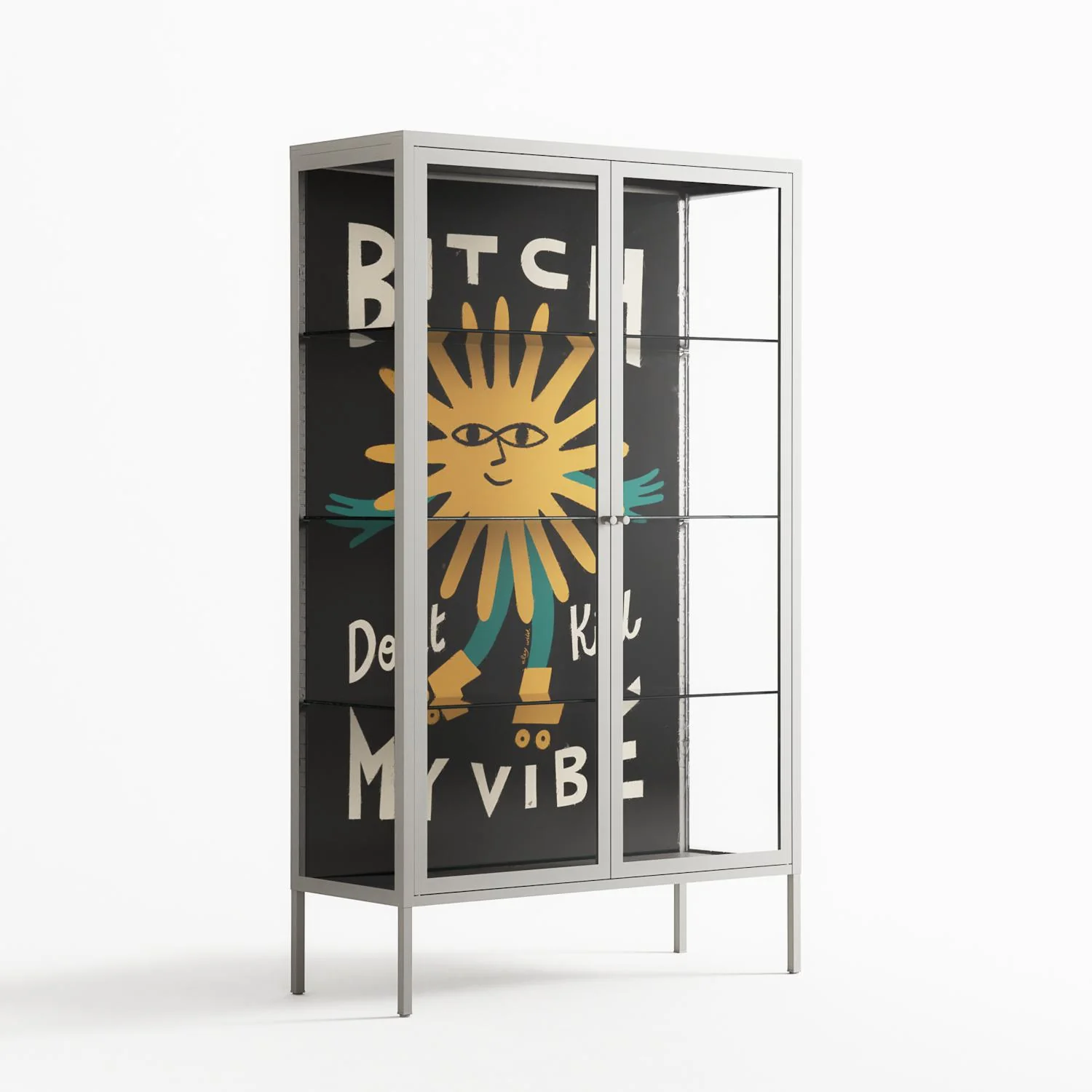 Bitch Don't Kill My Vibe - Cabinet - Aley Wild - Chalk - Clear glass - Image 4