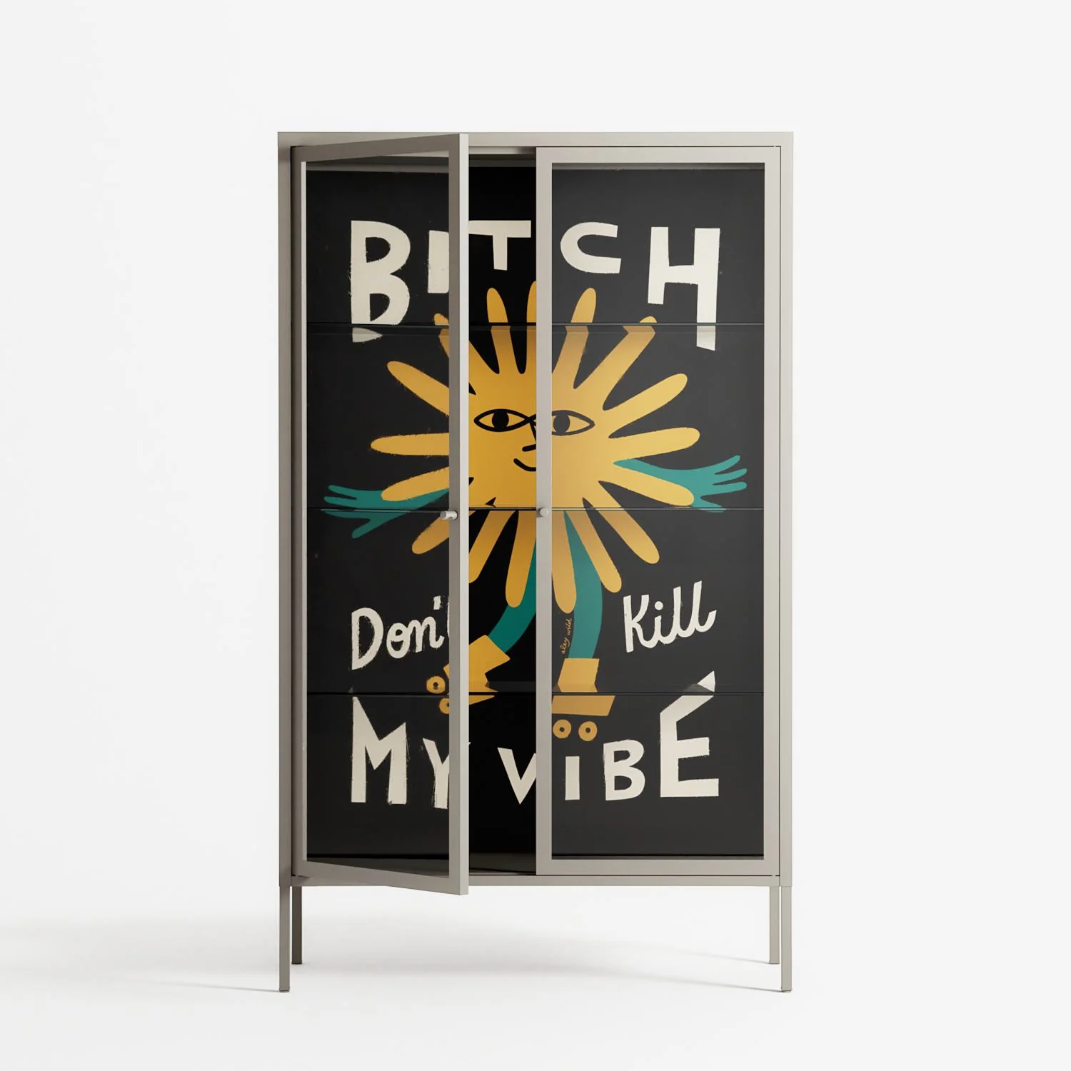 Bitch Don't Kill My Vibe - Cabinet - Aley Wild - Pebble - Clear glass - Image 2