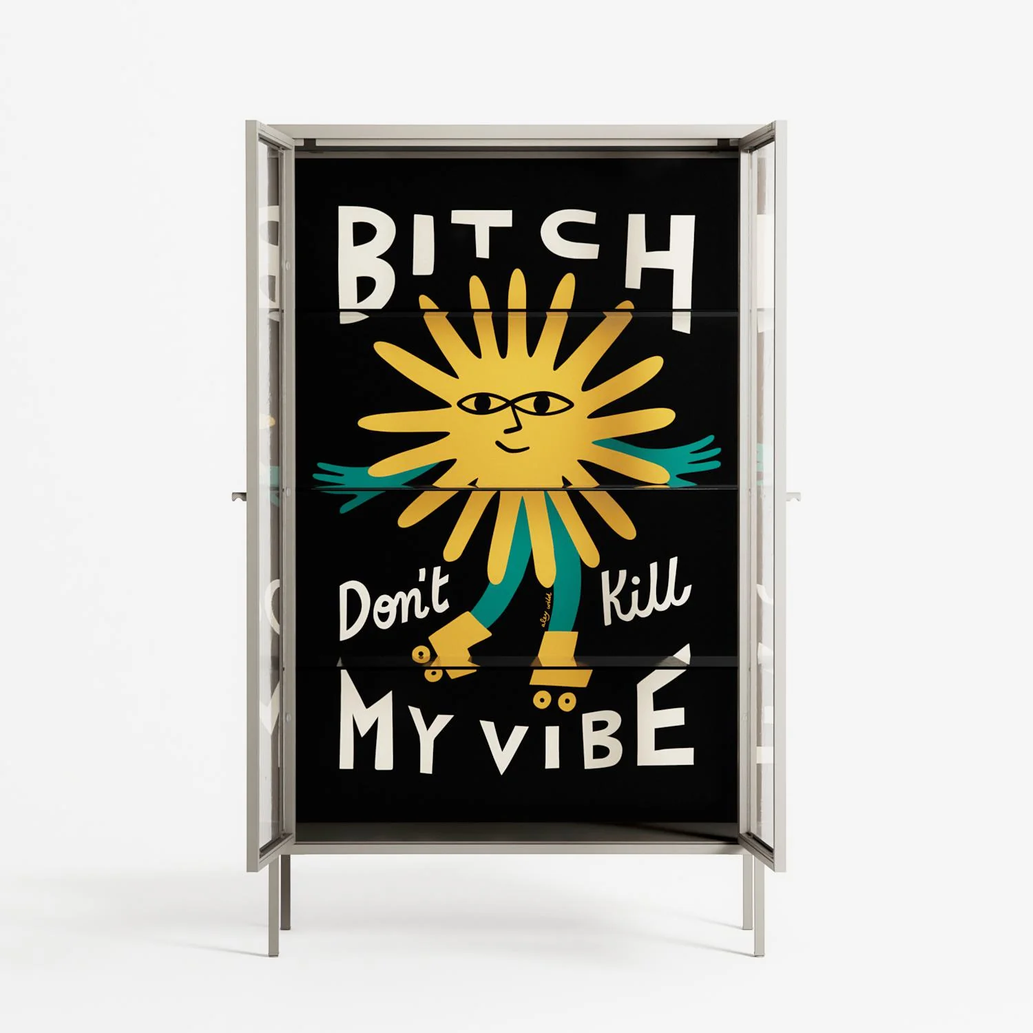 Bitch Don't Kill My Vibe - Cabinet - Aley Wild - Pebble - Clear glass - Image 3