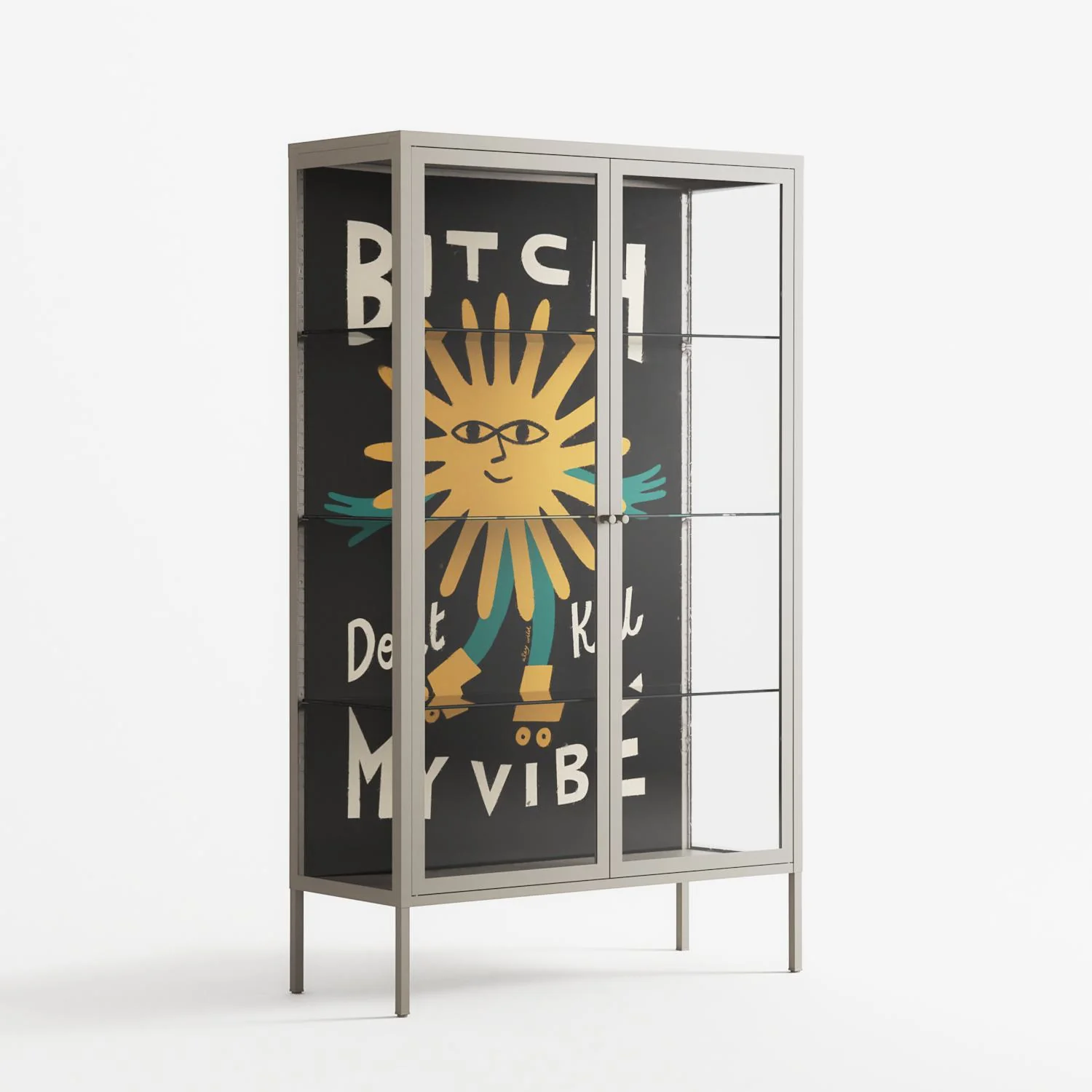 Bitch Don't Kill My Vibe - Cabinet - Aley Wild - Pebble - Clear glass - Image 4