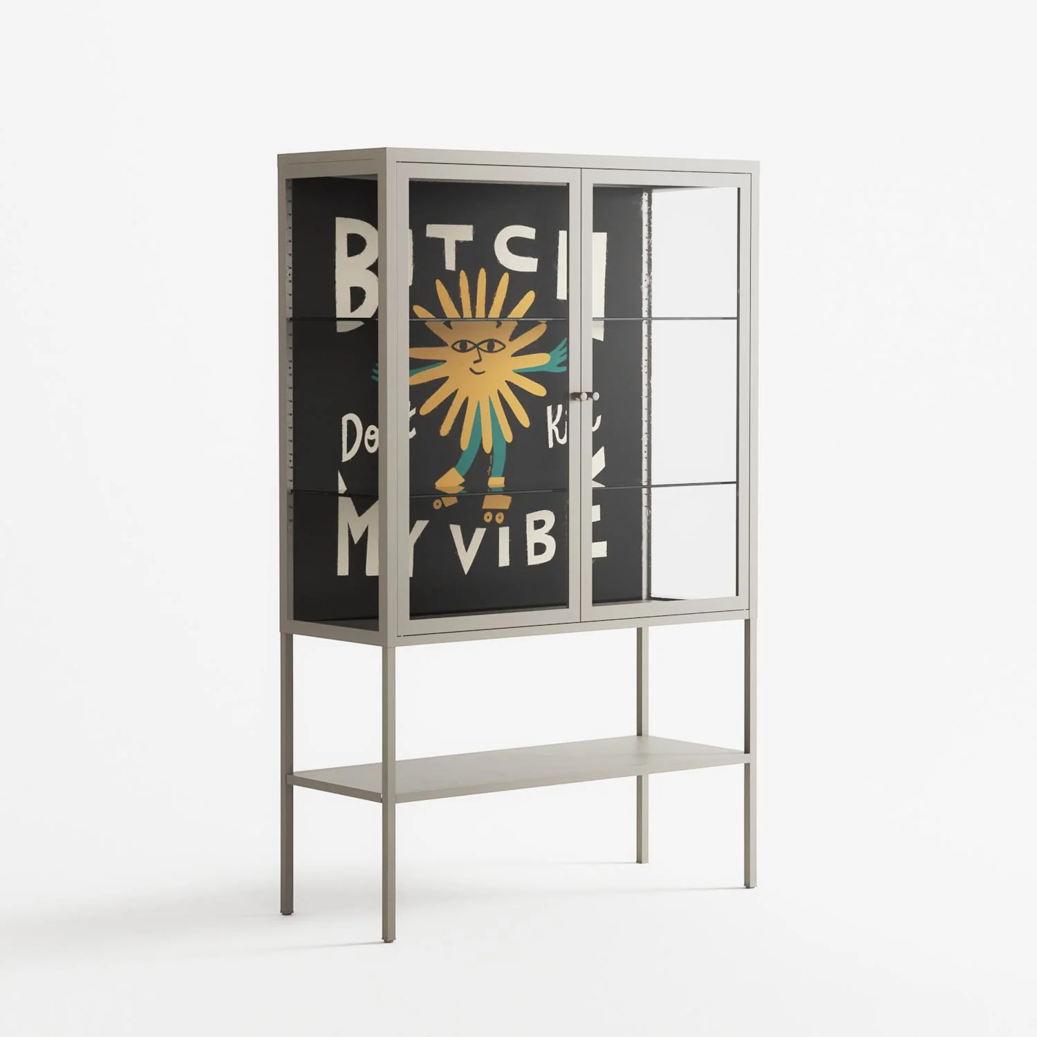 Bitch Don't Kill My Vibe - Loft Cabinet - Aley Wild - Pebble - Clear glass - Image 4