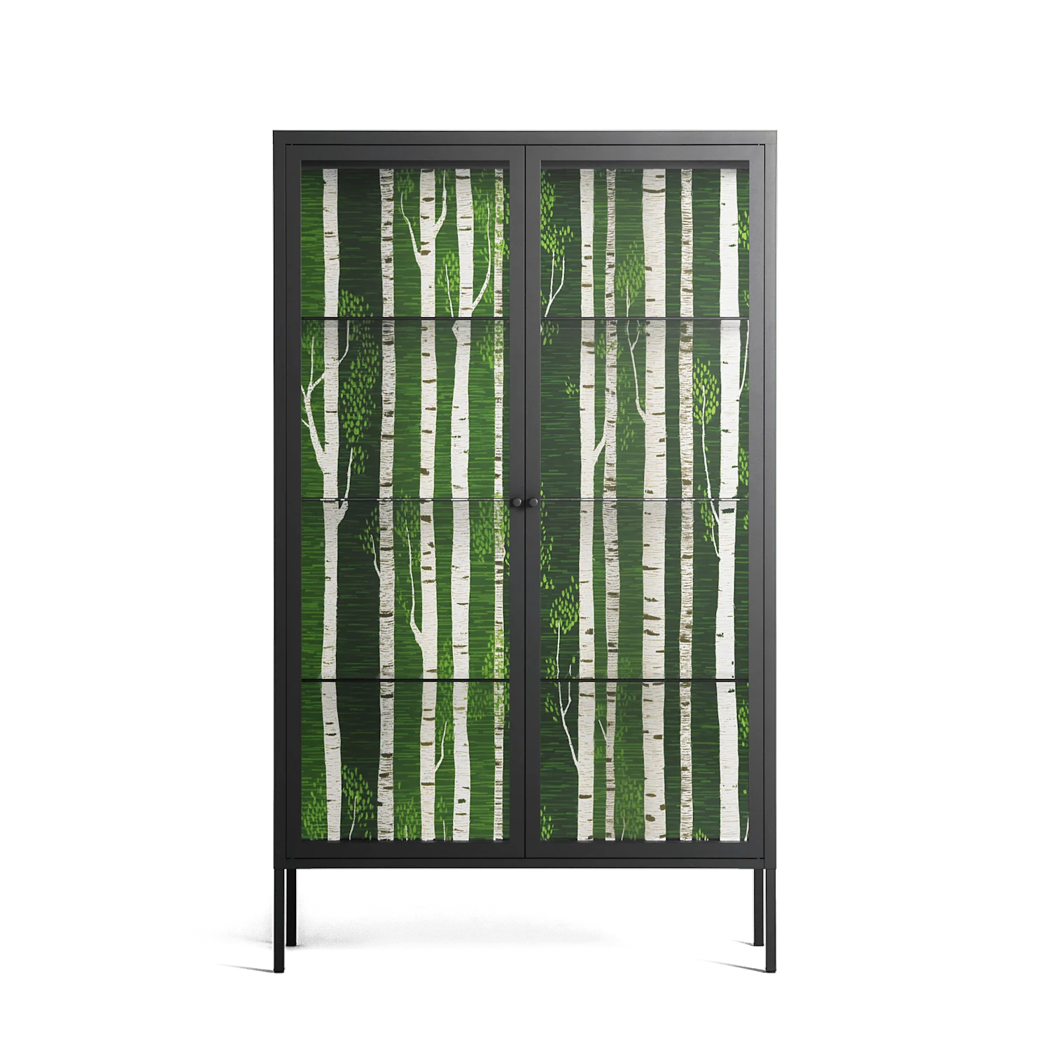 Björkskog - Cabinet - Nur Rydberg - Antracite - Clear glass