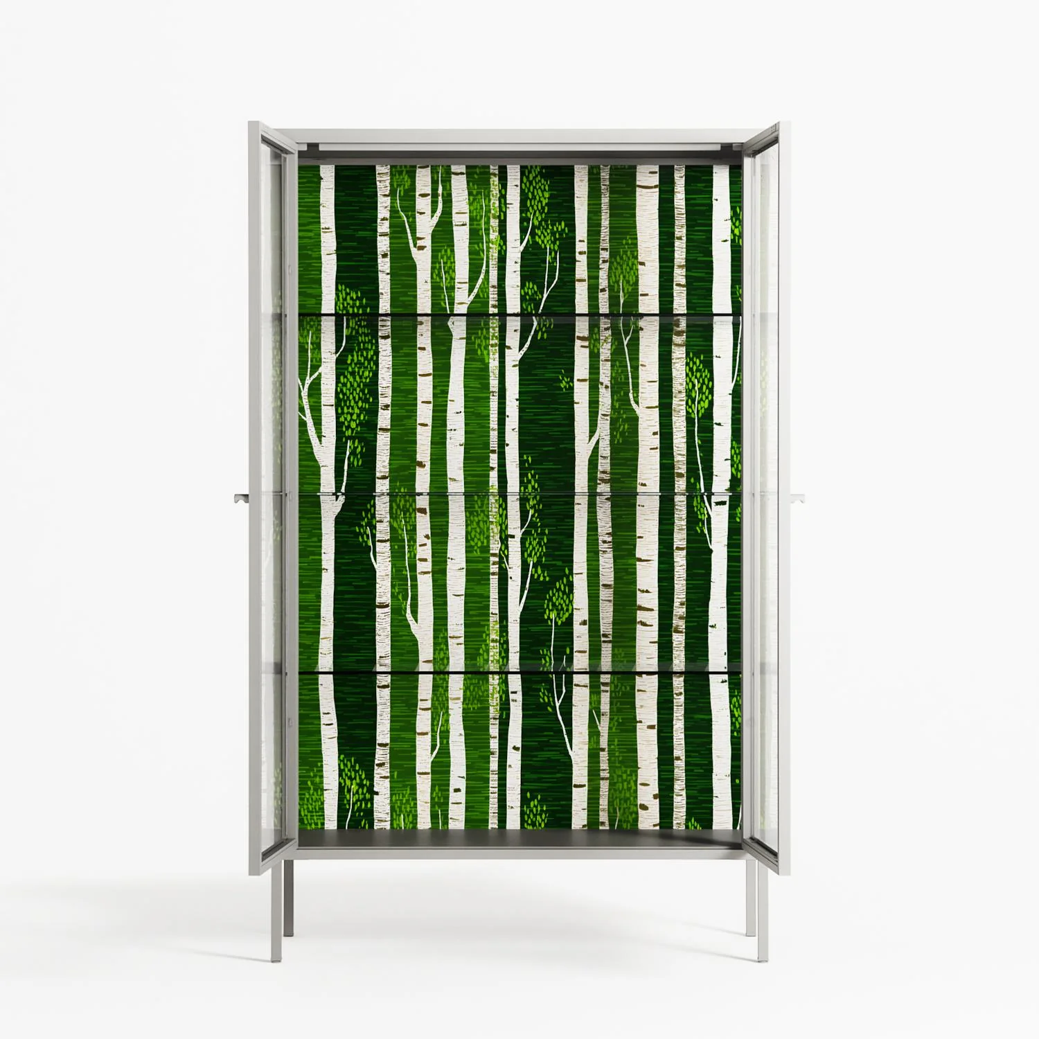Björkskog - Cabinet - Nur Rydberg - Chalk - Clear glass - Image 3