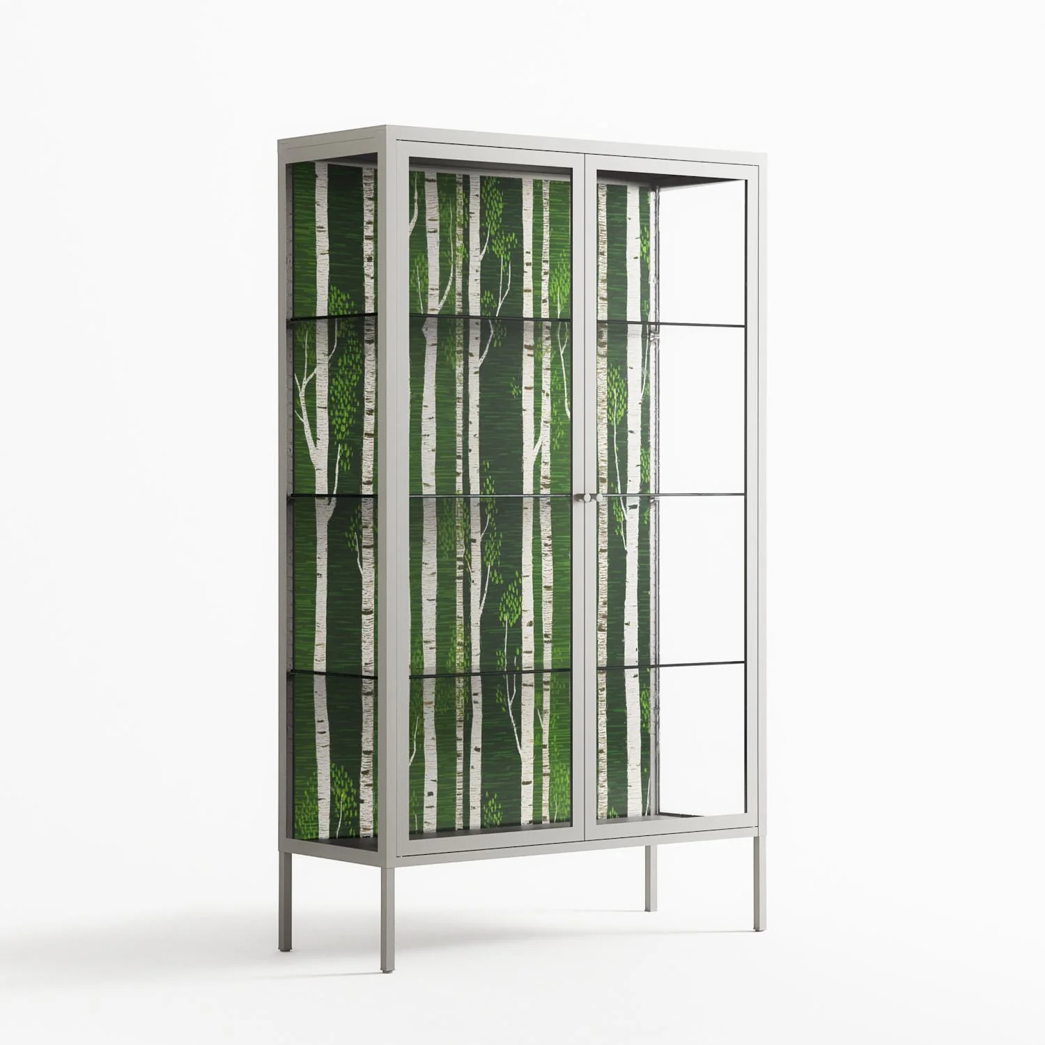 Björkskog - Cabinet - Nur Rydberg - Chalk - Clear glass - Image 4