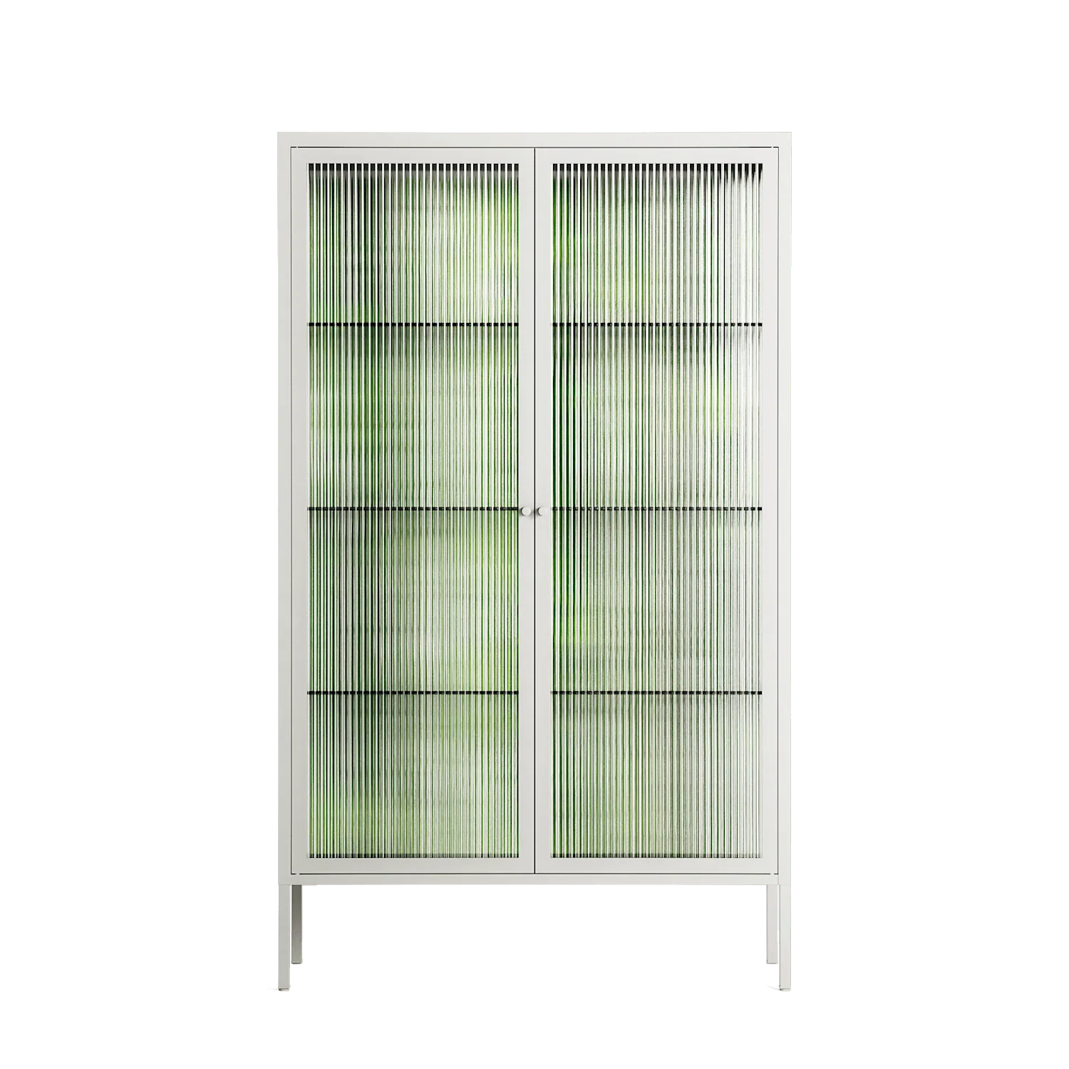 Björkskog - Cabinet - Nur Rydberg - Chalk - Reeded glass