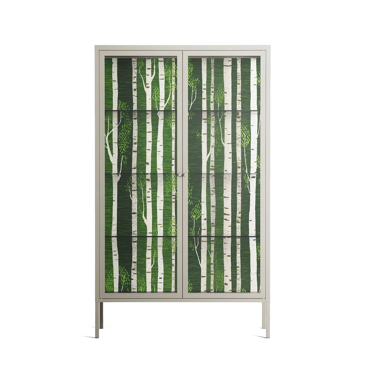 Björkskog - Cabinet - Nur Rydberg - Pebble - Clear glass