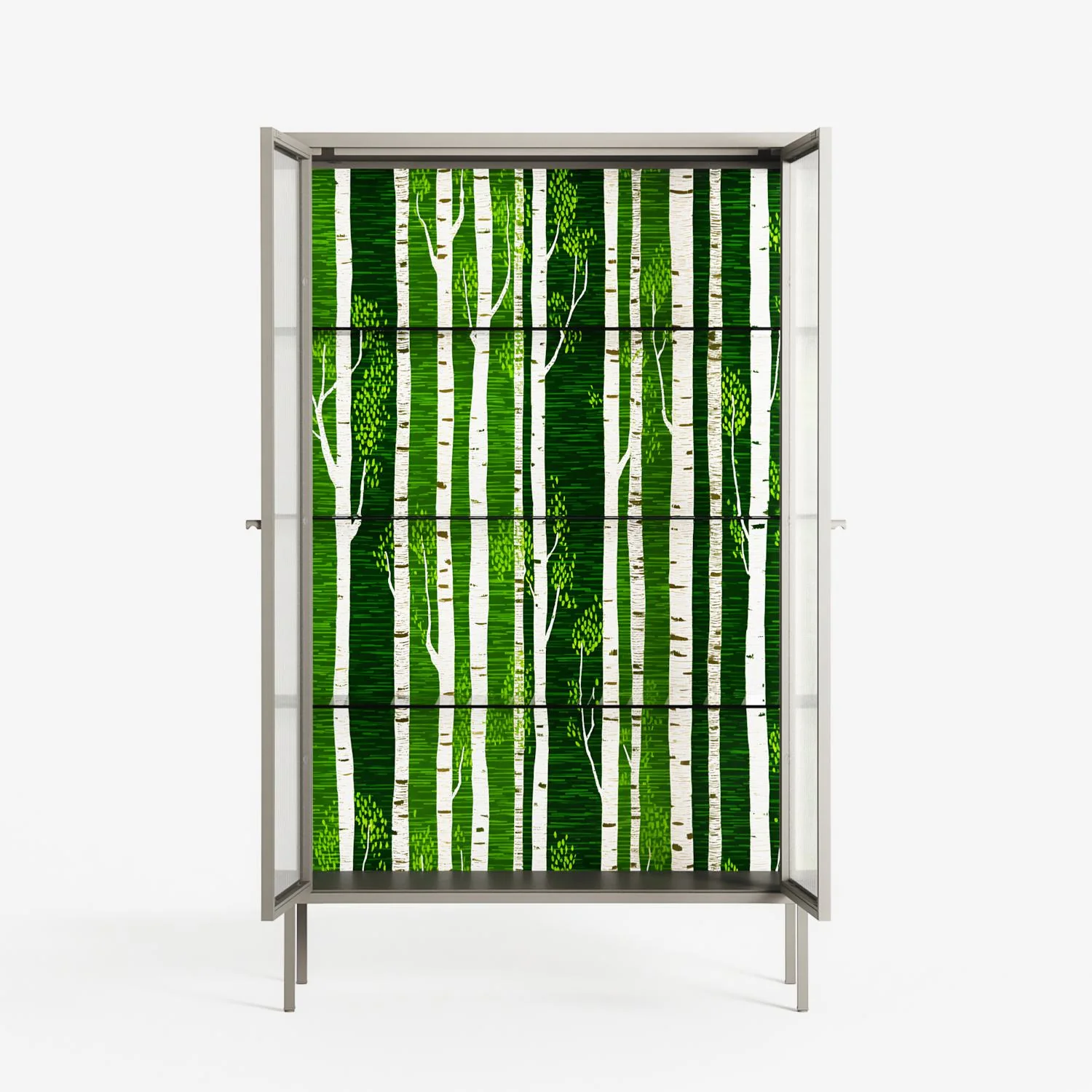 Björkskog - Cabinet - Nur Rydberg - Pebble - Reeded glass - Image 3