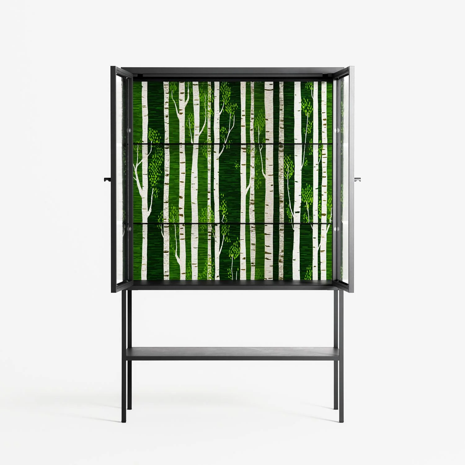 Björkskog - Loft Cabinet - Nur Rydberg - Antracite - Clear glass - Image 3