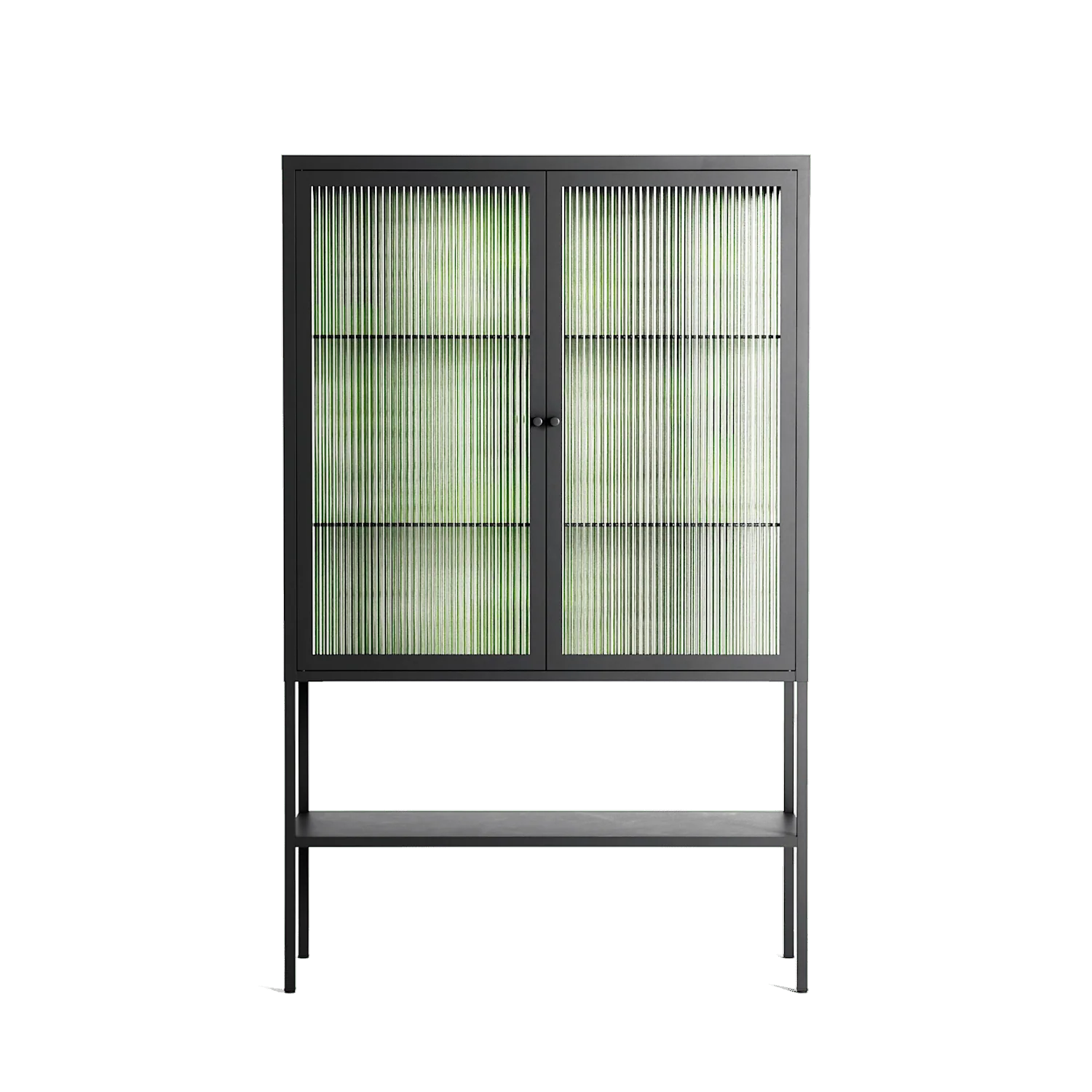 Björkskog - Loft Cabinet - Nur Rydberg - Antracite - Reeded glass