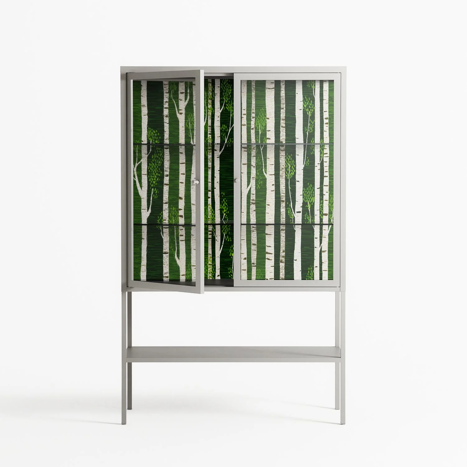 Björkskog - Loft Cabinet - Nur Rydberg - Chalk - Clear glass - Image 2