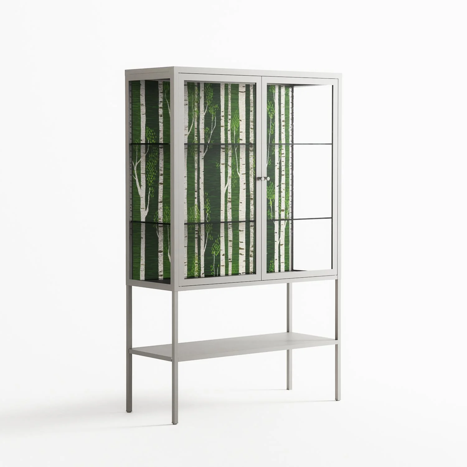 Björkskog - Loft Cabinet - Nur Rydberg - Chalk - Clear glass - Image 4
