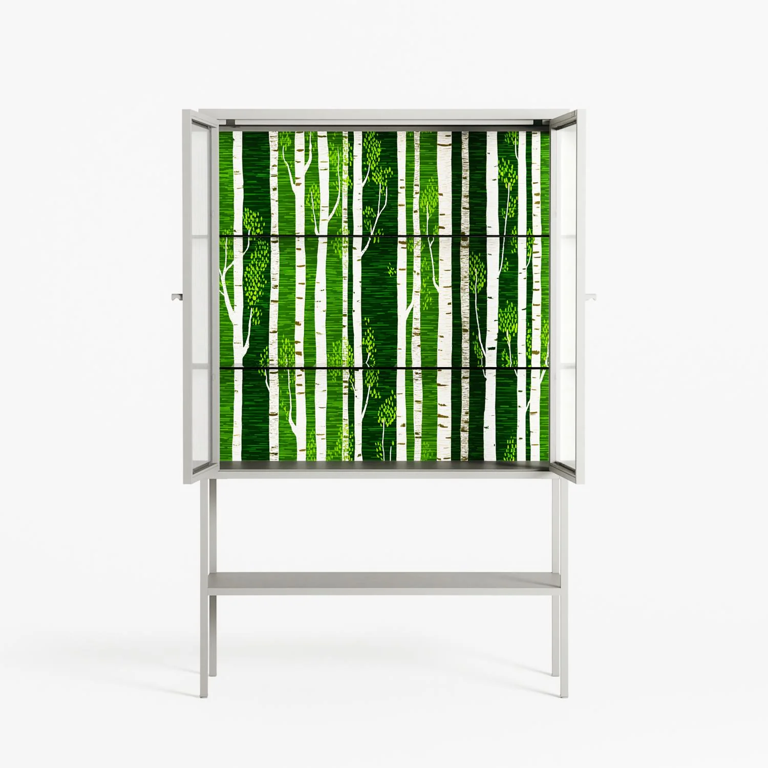 Björkskog - Loft Cabinet - Nur Rydberg - Chalk - Reeded glass - Image 3