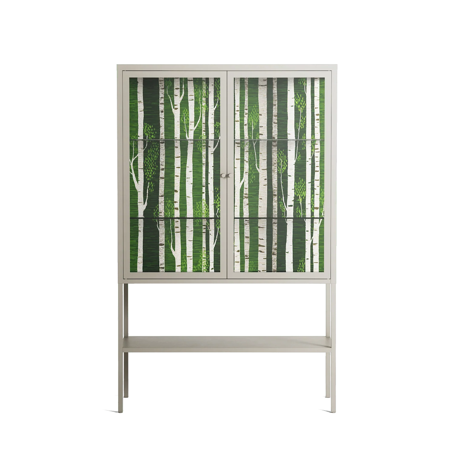 Björkskog - Loft Cabinet - Nur Rydberg - Pebble - Clear glass