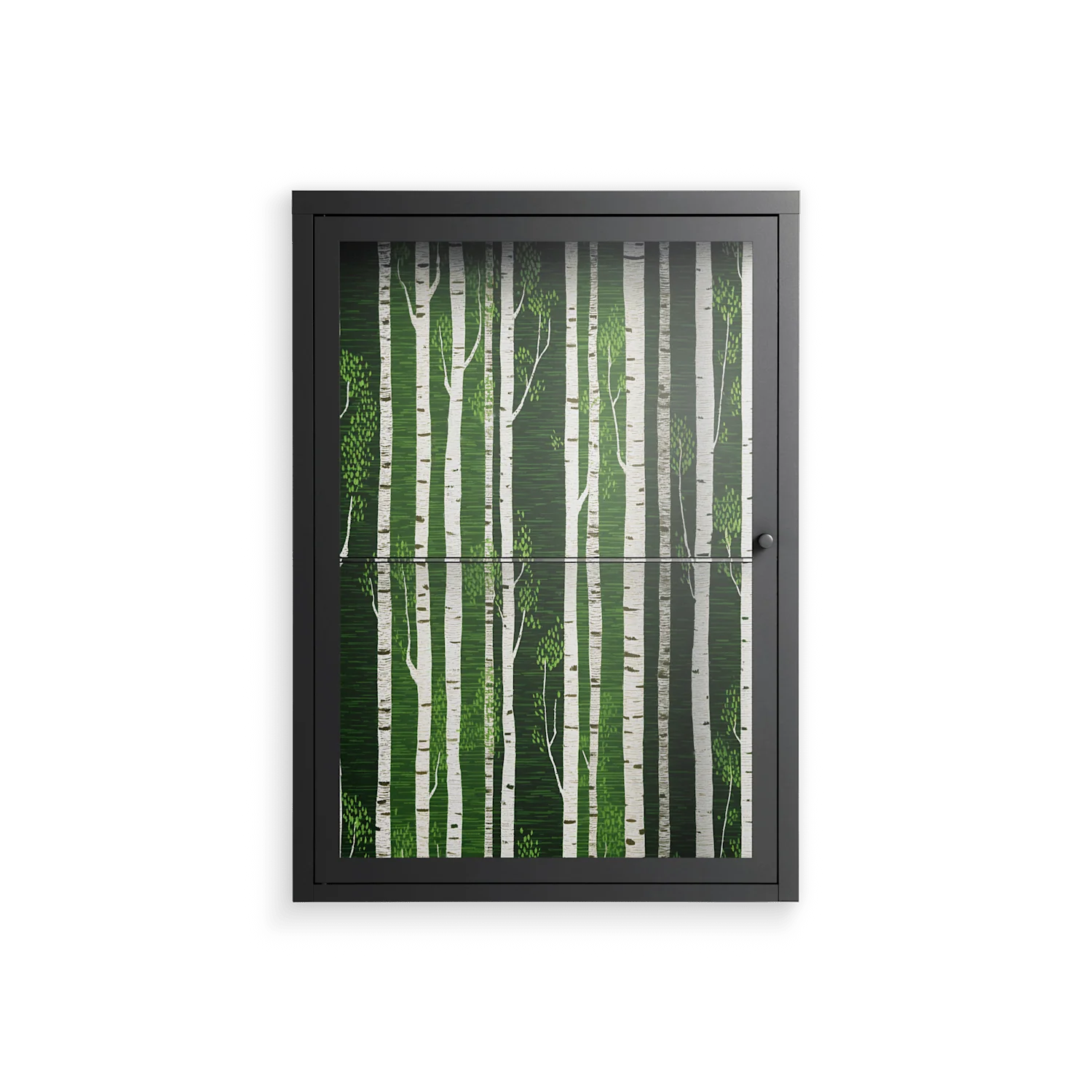 Björkskog - Wall Cabinet - Nur Rydberg - Antracite - Clear glass