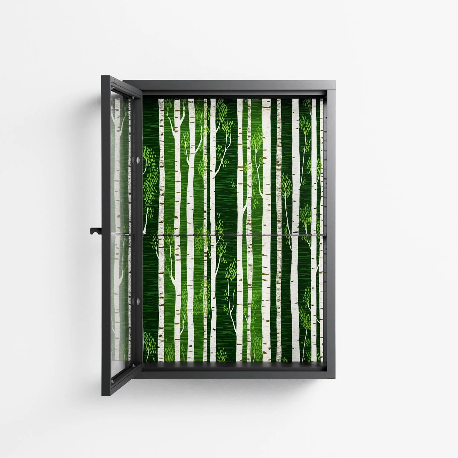 Björkskog - Wall Cabinet - Nur Rydberg - Antracite - Clear glass - Image 3