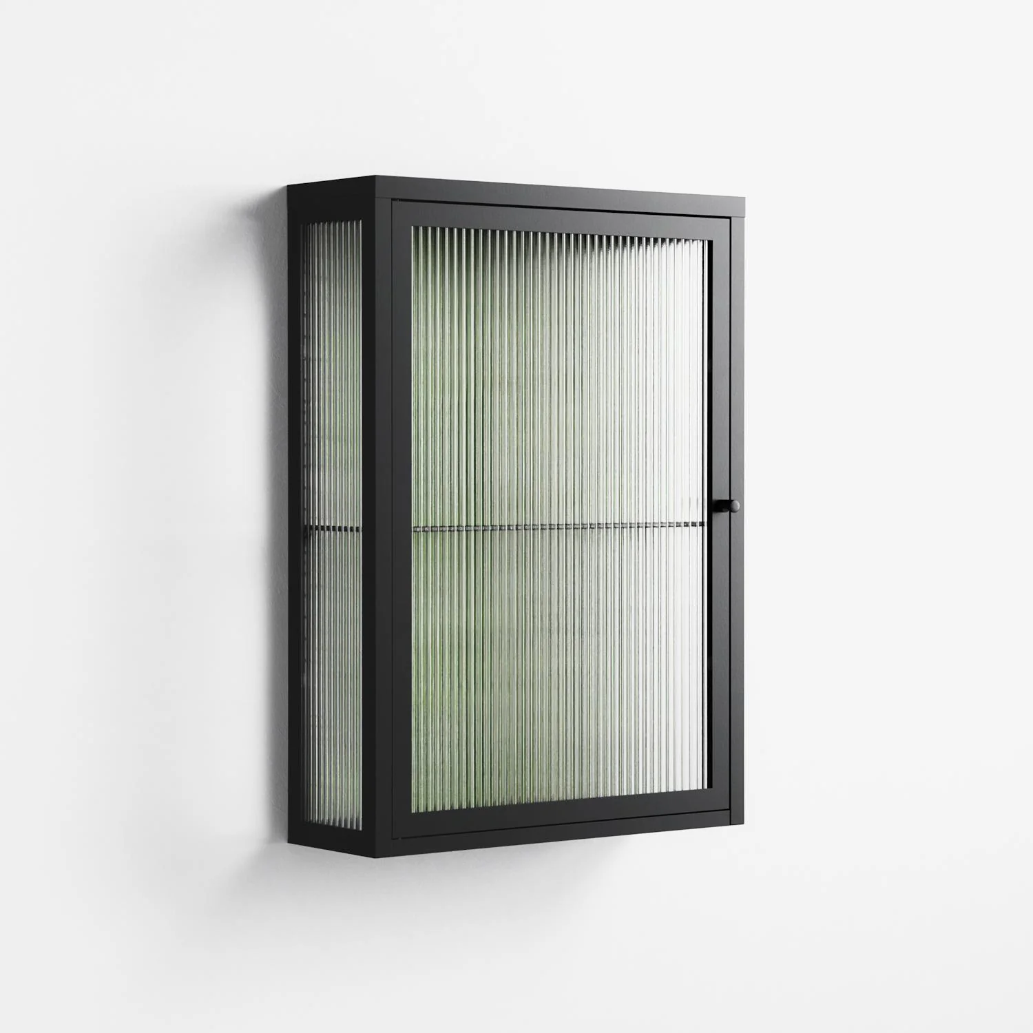 Björkskog - Wall Cabinet - Nur Rydberg - Antracite - Reeded glass - Image 4