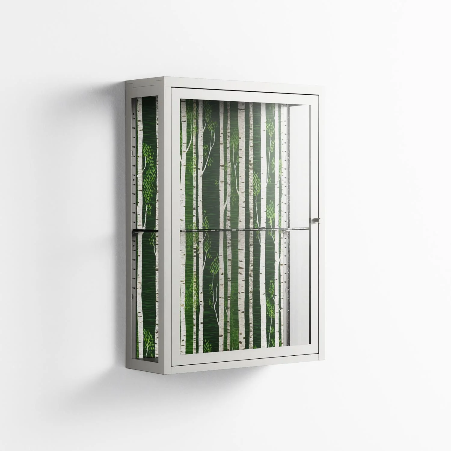 Björkskog - Wall Cabinet - Nur Rydberg - Chalk - Clear glass - Image 4
