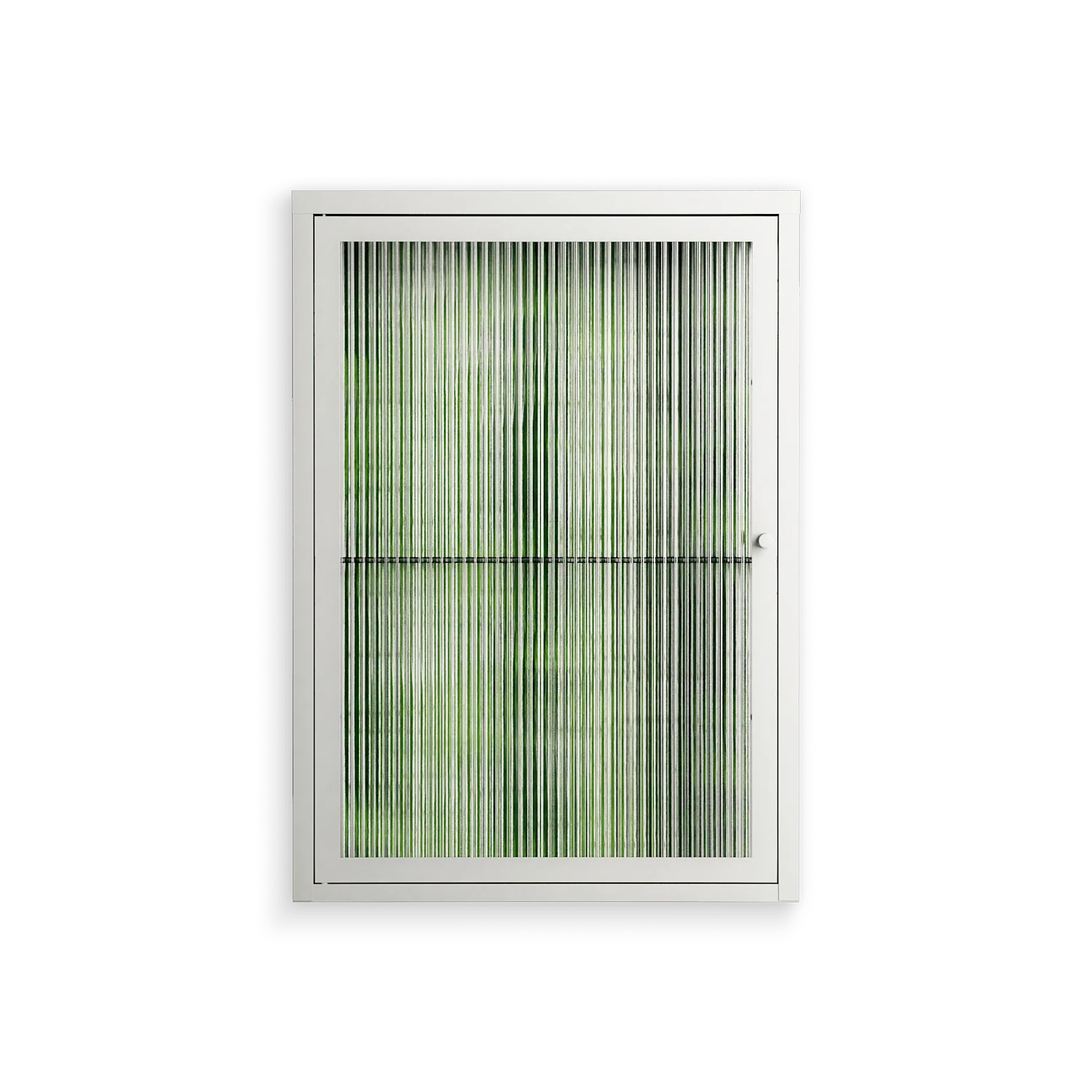 Björkskog - Wall Cabinet - Nur Rydberg - Chalk - Reeded glass