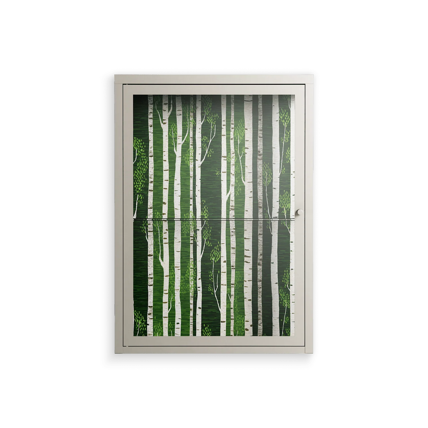 Björkskog - Wall Cabinet - Nur Rydberg - Pebble - Clear glass