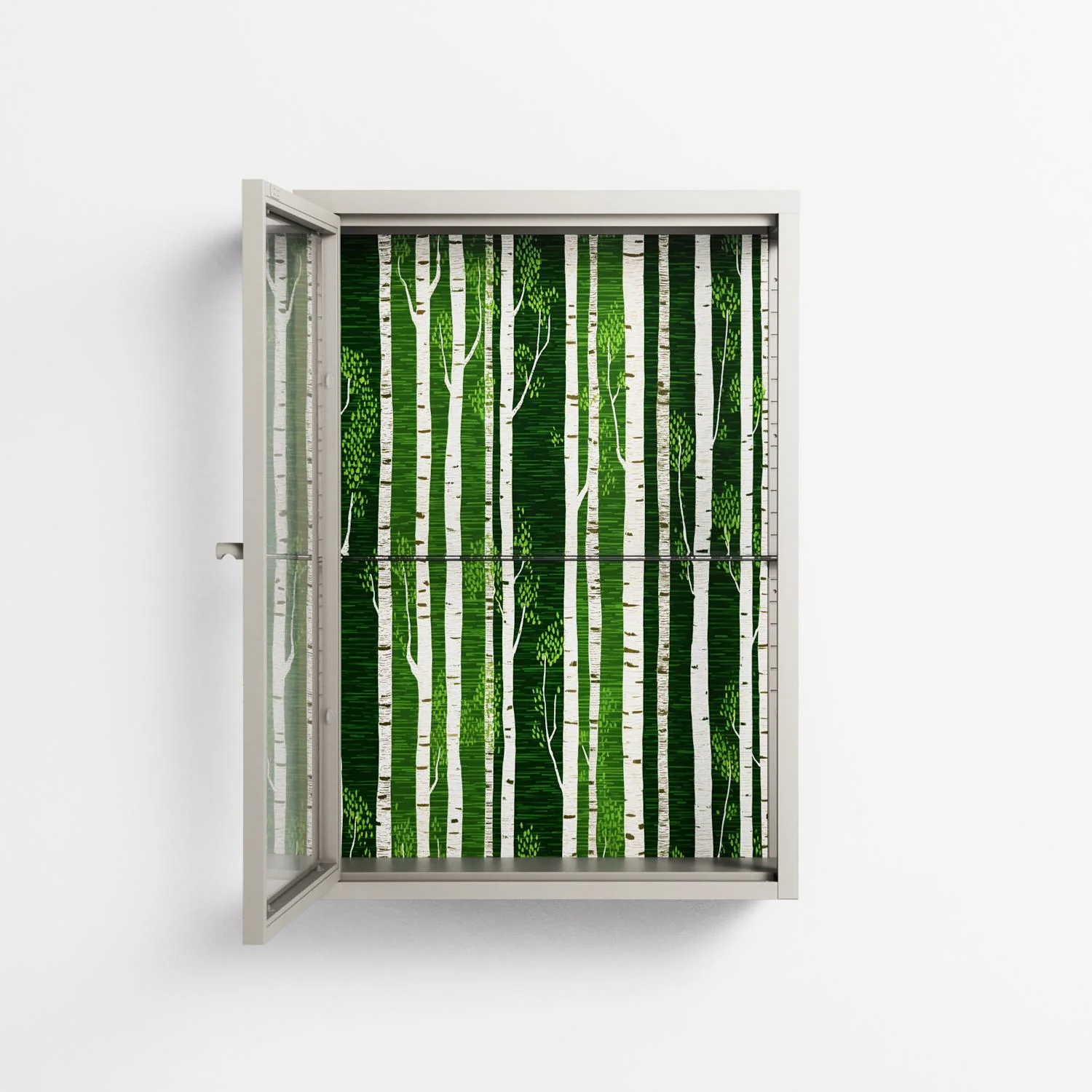 Björkskog - Wall Cabinet - Nur Rydberg - Pebble - Clear glass - Image 3