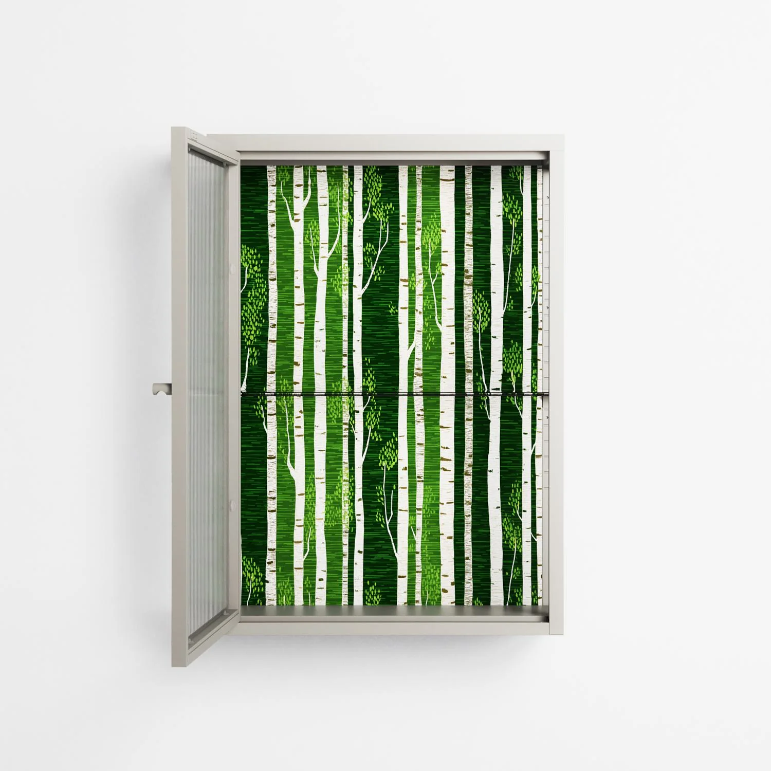 Björkskog - Wall Cabinet - Nur Rydberg - Pebble - Reeded glass - Image 3