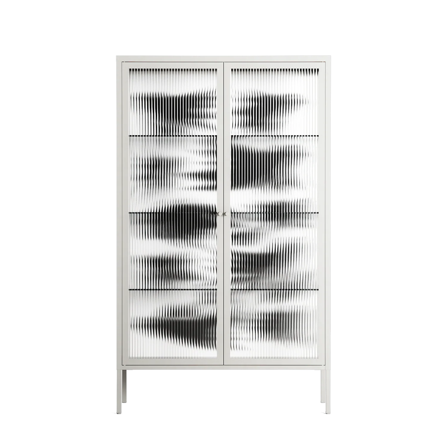 Black Birds - Cabinet - Konrad Blaszczyk - Chalk - Reeded glass