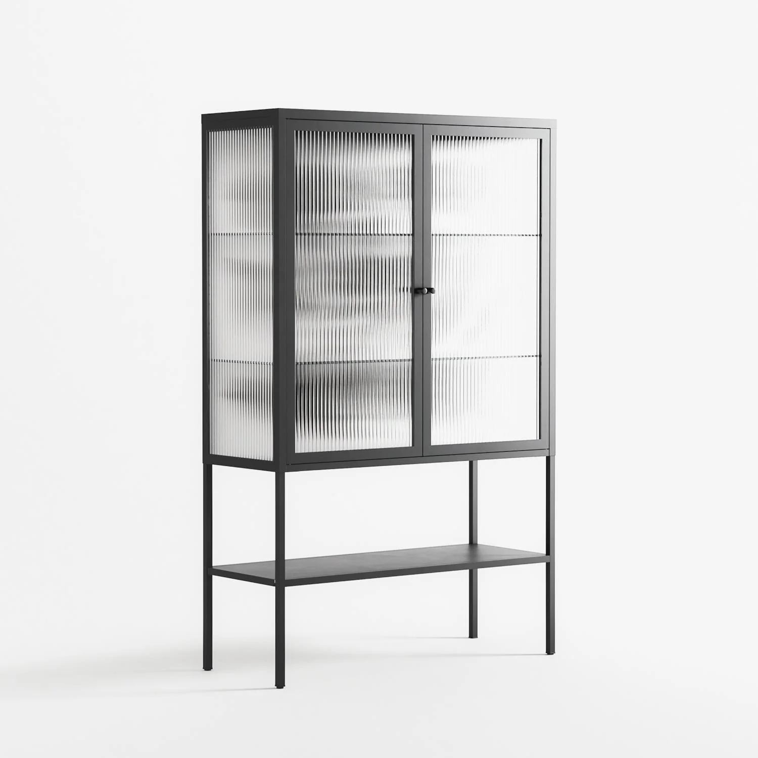 Black Birds - Loft Cabinet - Konrad Blaszczyk - Antracite - Reeded glass - Image 4