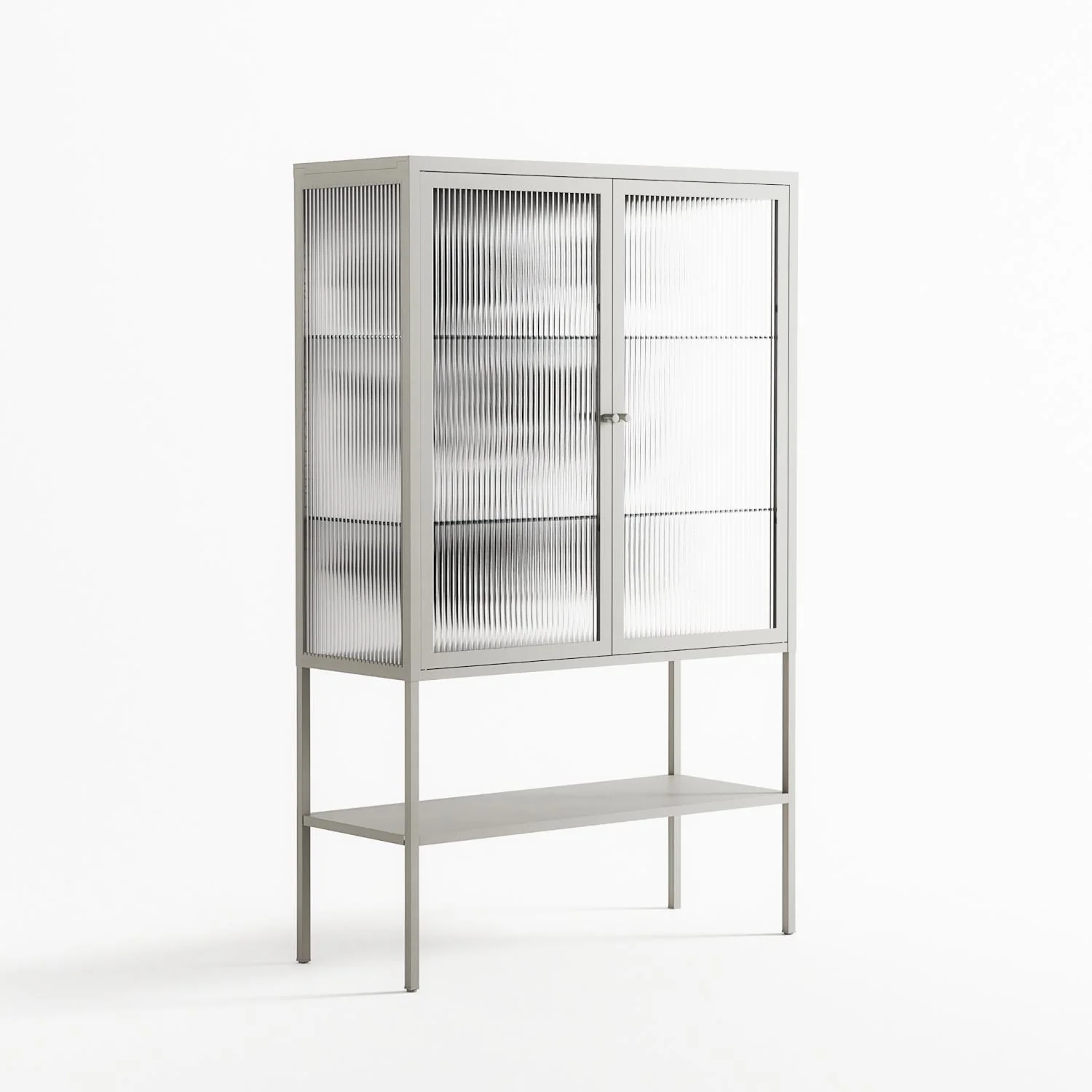 Black Birds - Loft Cabinet - Konrad Blaszczyk - Chalk - Reeded glass - Image 4