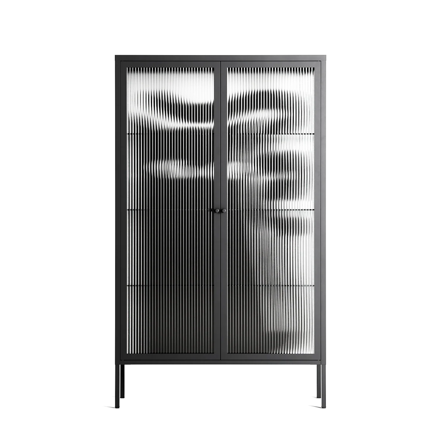Black Cat - Cabinet - Konrad Blaszczyk - Antracite - Reeded glass