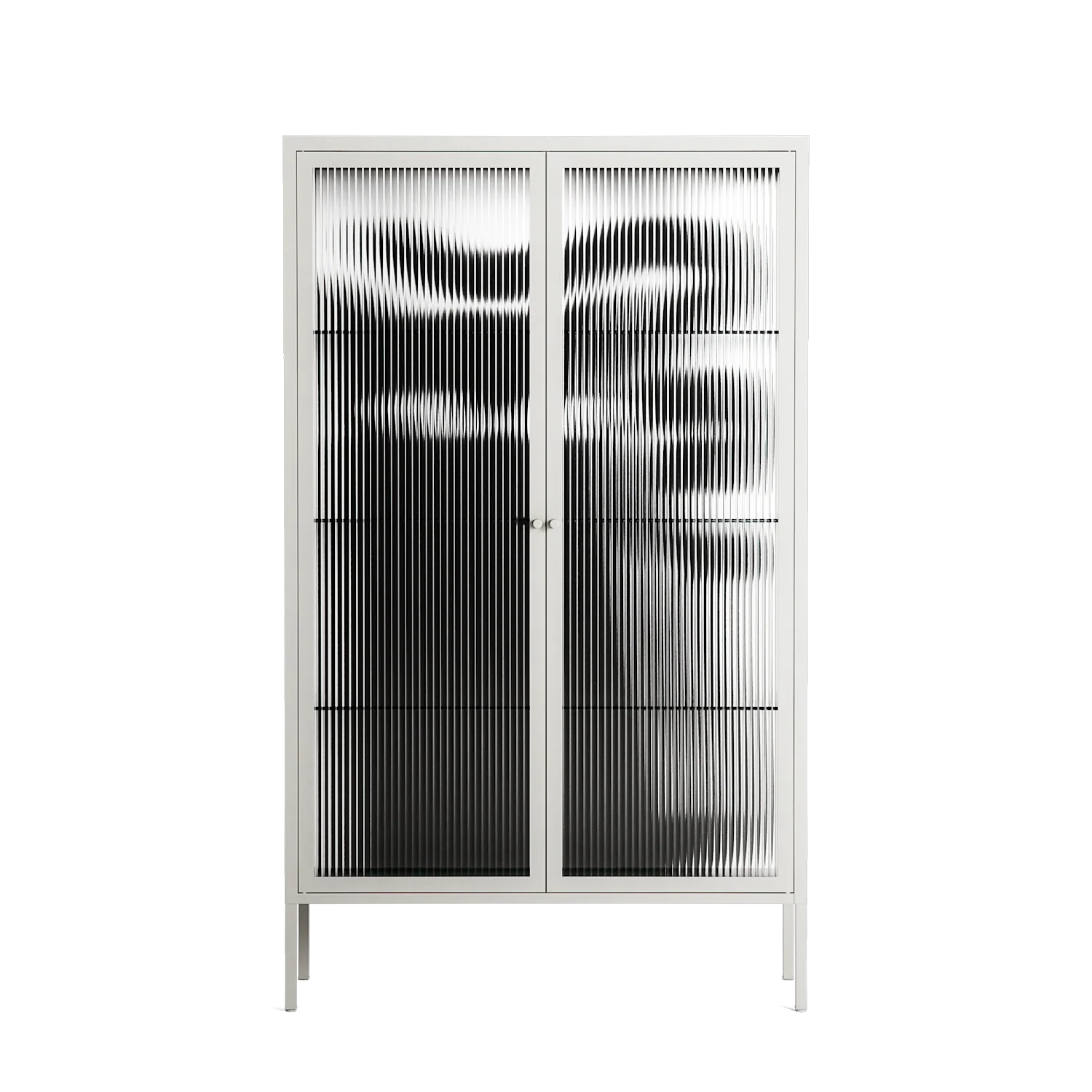Black Cat - Cabinet - Konrad Blaszczyk - Chalk - Reeded glass