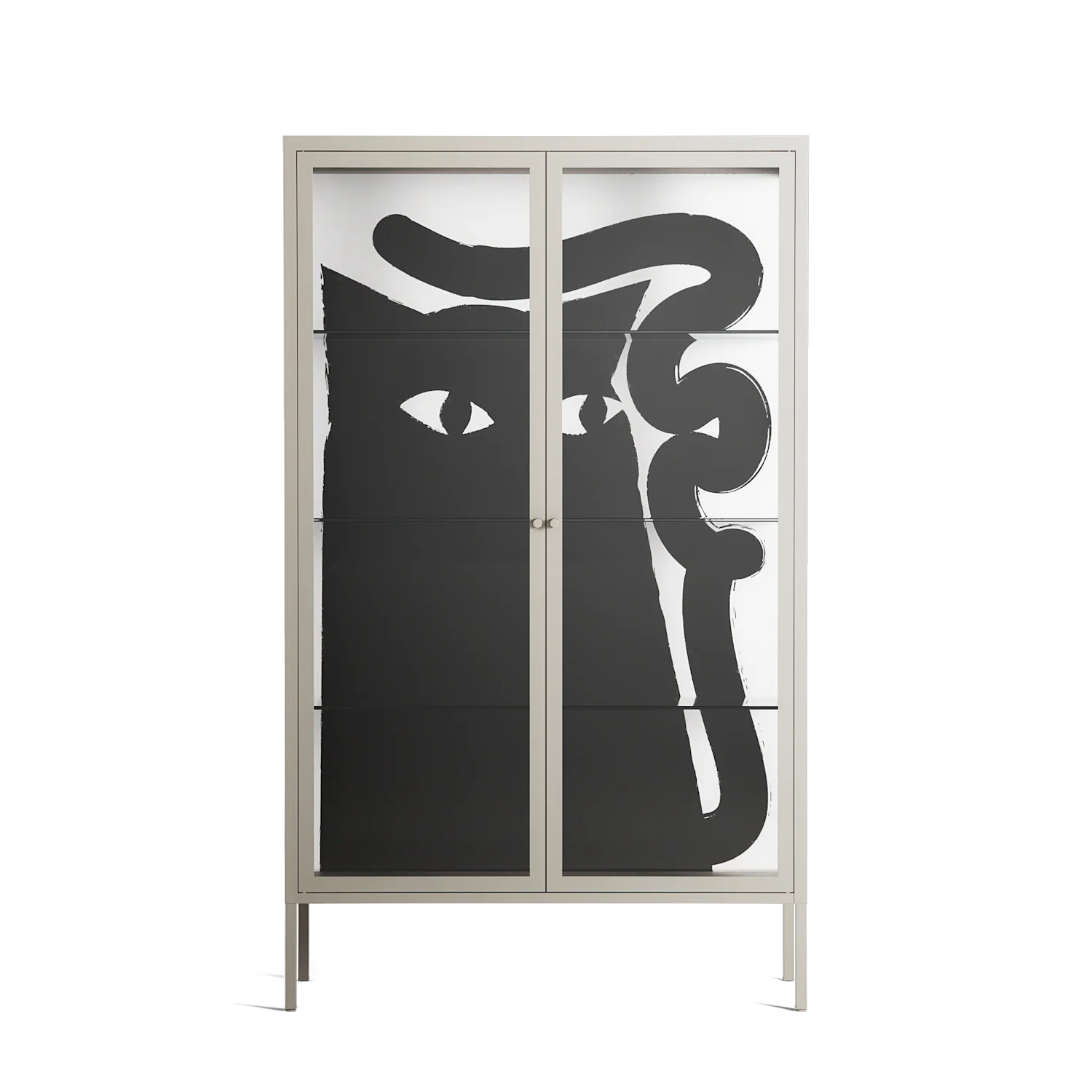 Black Cat - Cabinet - Konrad Blaszczyk - Pebble - Clear glass